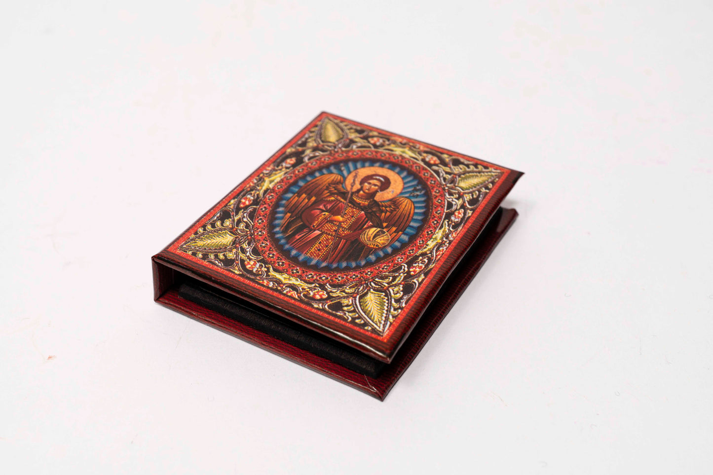 The Virgin Mary and Jesus Christ Pocket Gospel-Style Diptych Icon with Archangel Michael