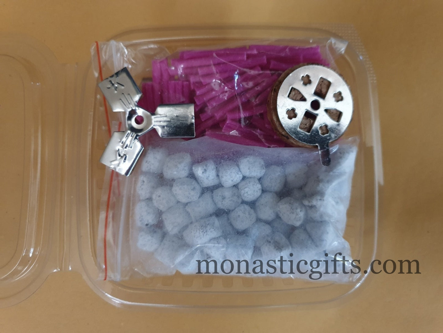 Church Suplieses Huge Set - Charcoal rolls - Paraffin and beeswax wicks 30 gram (300 pcs) - Athos incense and Frankincense 30 gr