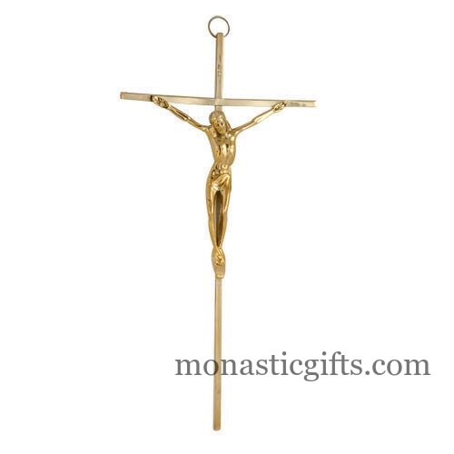 Crucifix Bronze, Crucifix Antique, Authentic 100% brass cross wall Hanging