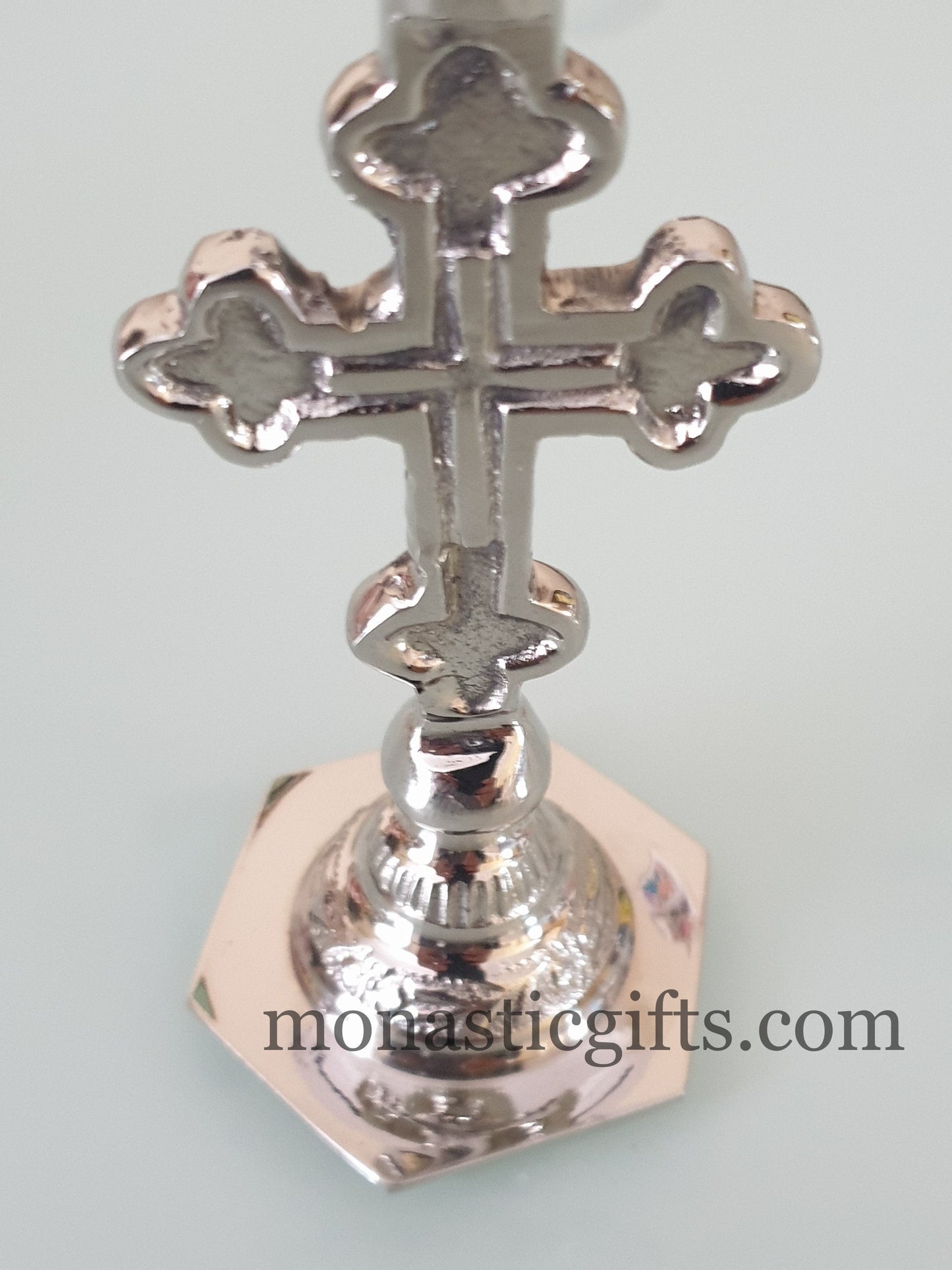 Curved Candlestick Candle Holder with cross Hand made candle holder 100% Authentic beatiful candle holder a perfect Christian Gift