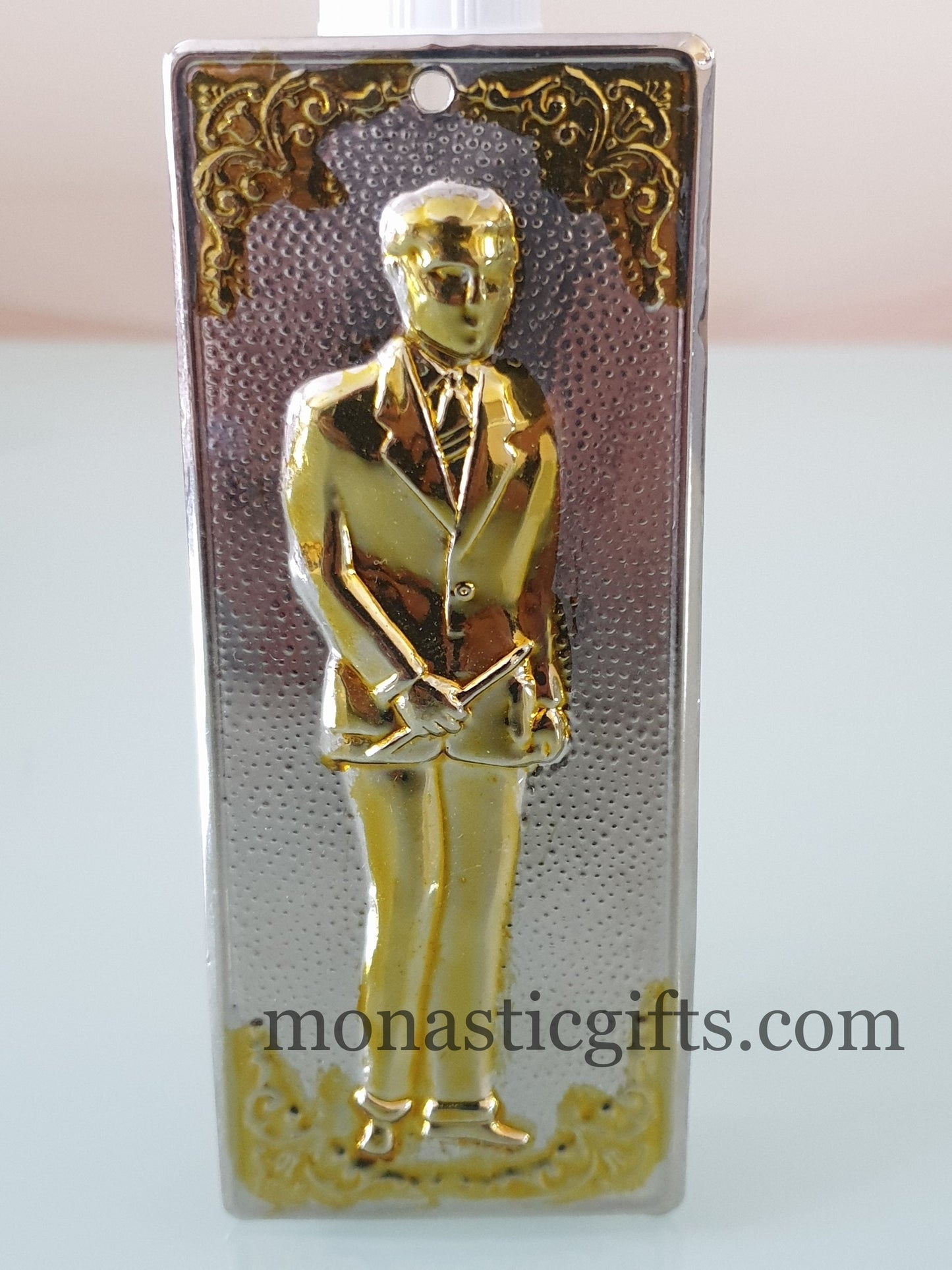 tama votive offering "Man" colored Gold and silver, votive, Byzantine Greek Eastern Orthodox Promise Icon, Ex Voto
