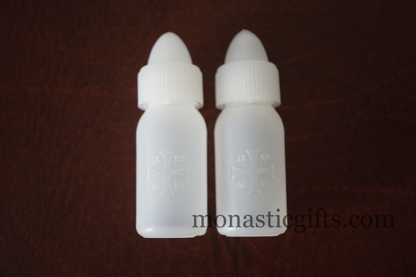 Plastic Bottles 2pcs With Cross on it you can fill it with anointing oil or Holy water Gift of faith, hope and love