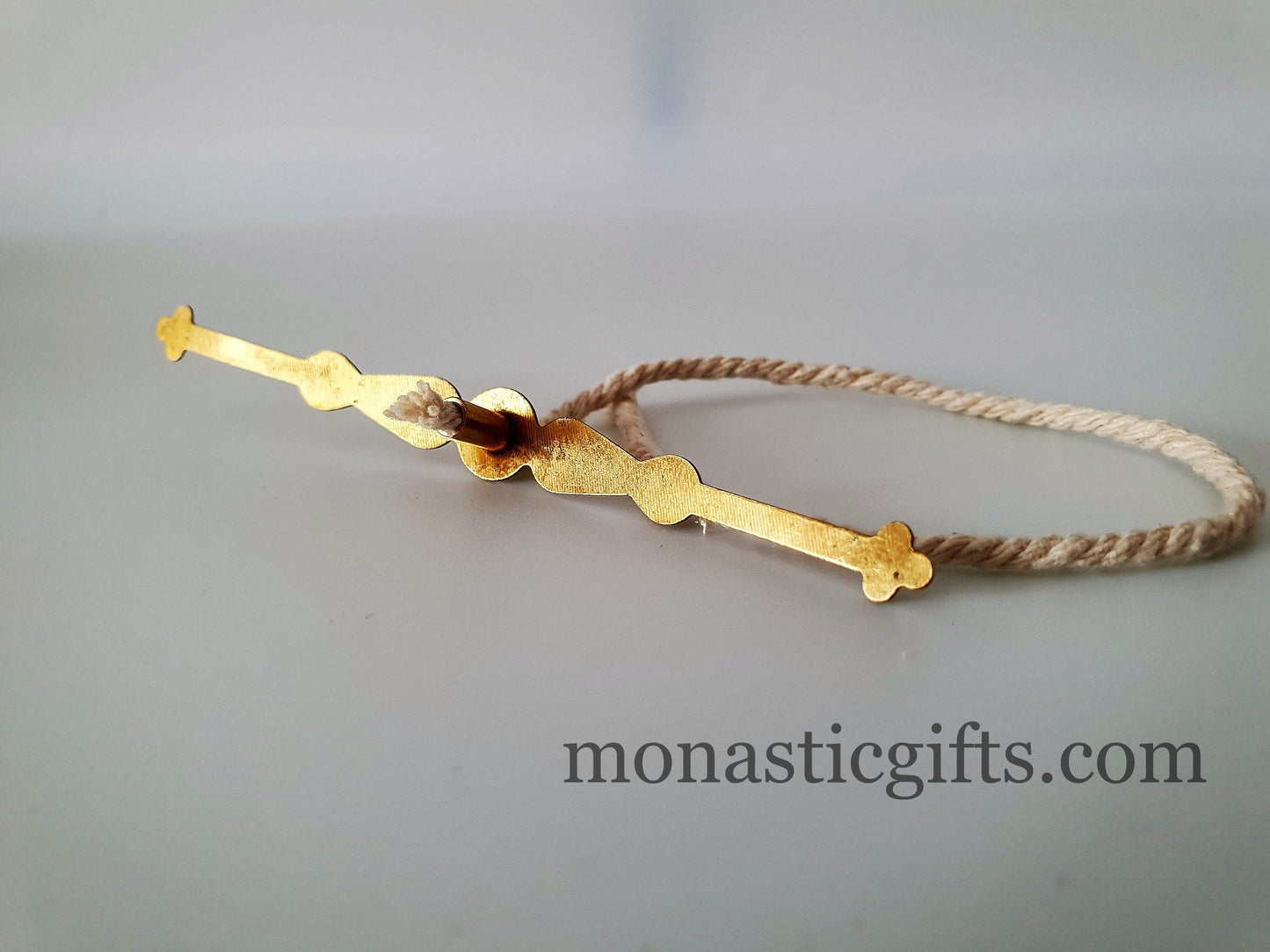 Brass Wick Holders For Vigil Glass - Lamps 2 Pieces HandMade with 20cm wick each one