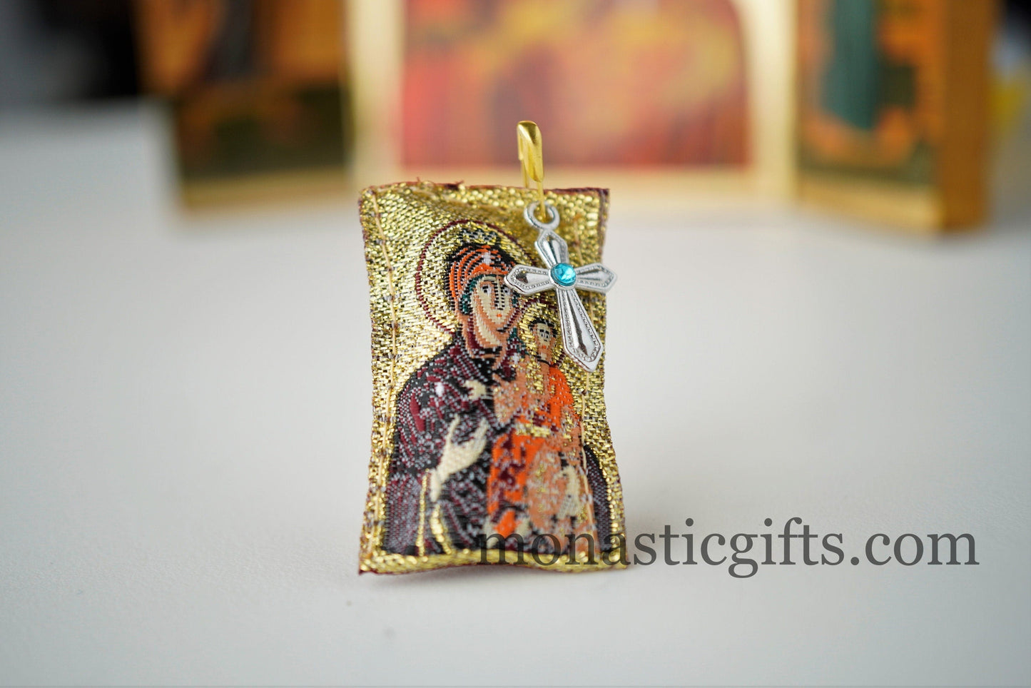 Orthodox Special Amulet with Virgin Mary Showing the Way, Saint Mary the Odigitria ,Filaxto Orthodoxer Glücksbringer