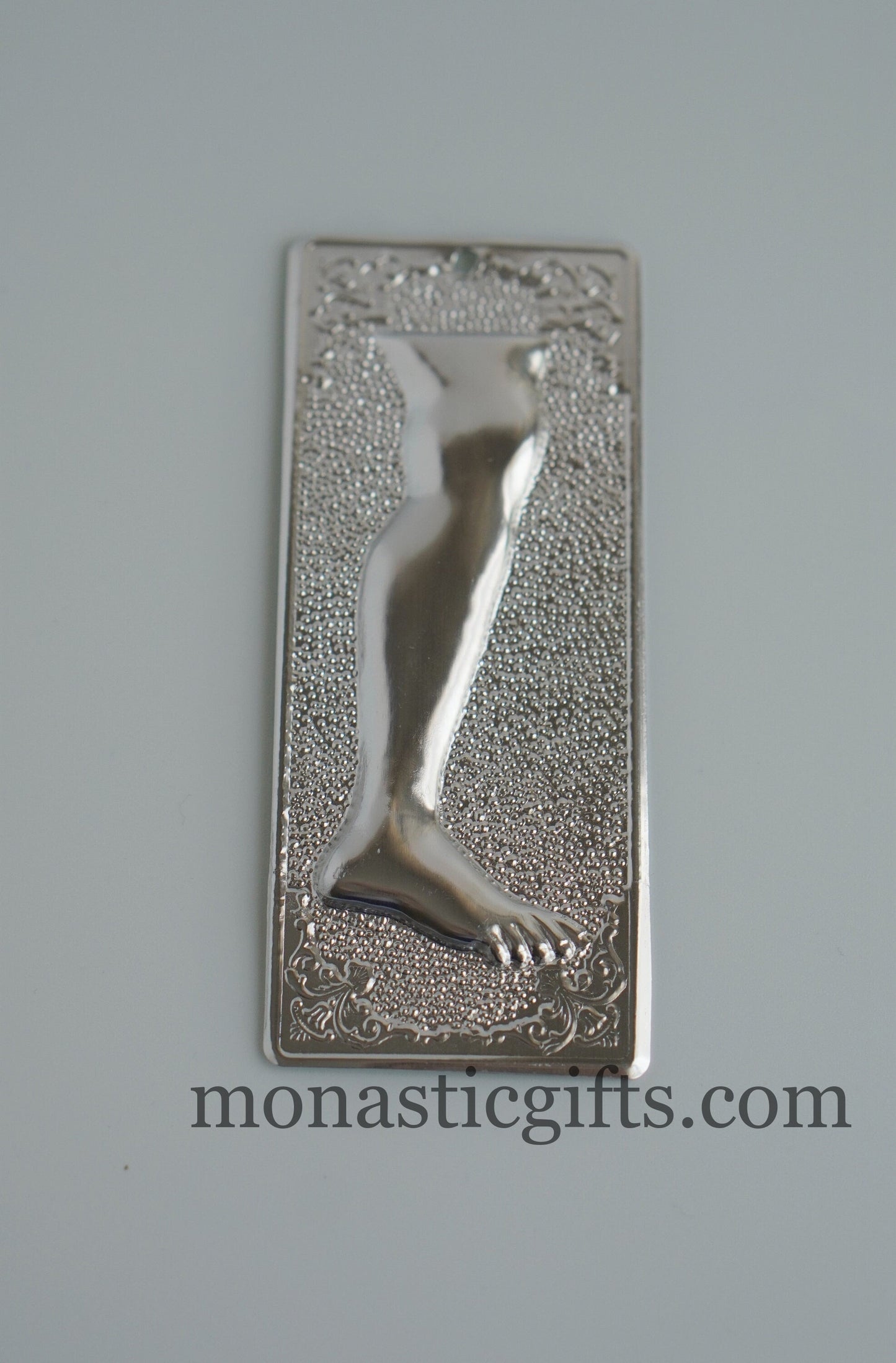tama votive offering "Right Leg" votive, Byzantine Greek Eastern Orthodox Promise Icon, Ex Voto