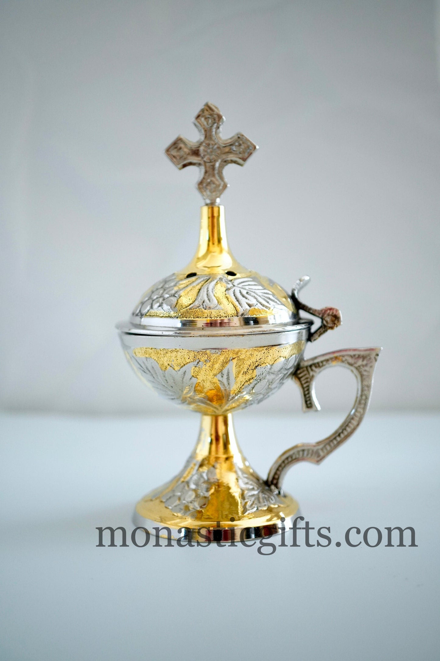 Traditional Incense Burner - Perfume burner - Handmade Burner with handle Christian Artefact With free Gifts
