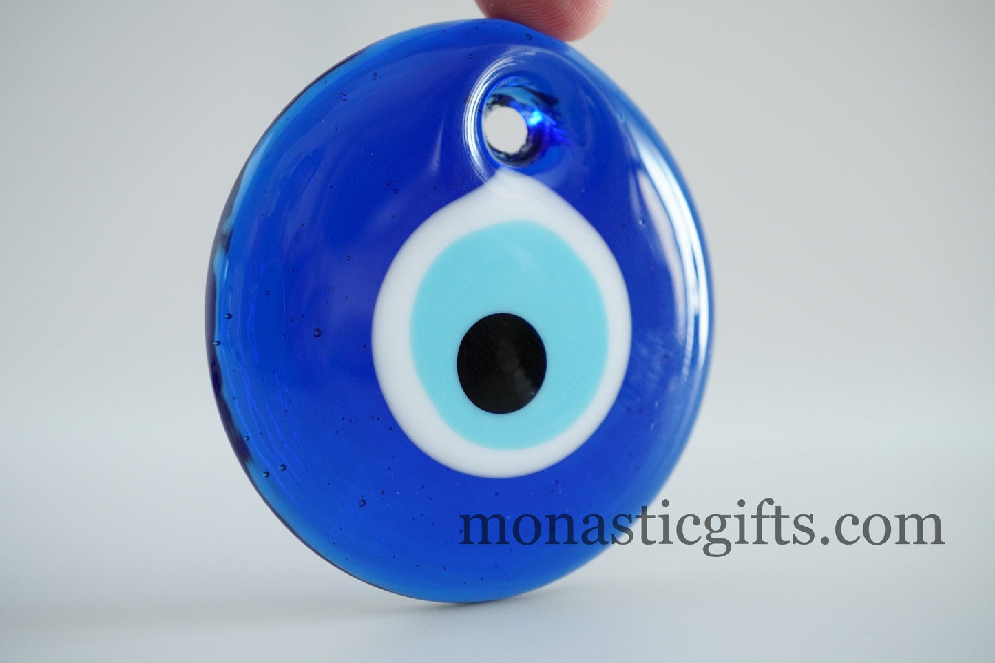 Blue evil eye glass 1 Pcs 7 cm - evil eye - glass Greek evil eye-Turkish nazar boncuk a perfect Idea for Gifts Home Decor 1 pieces