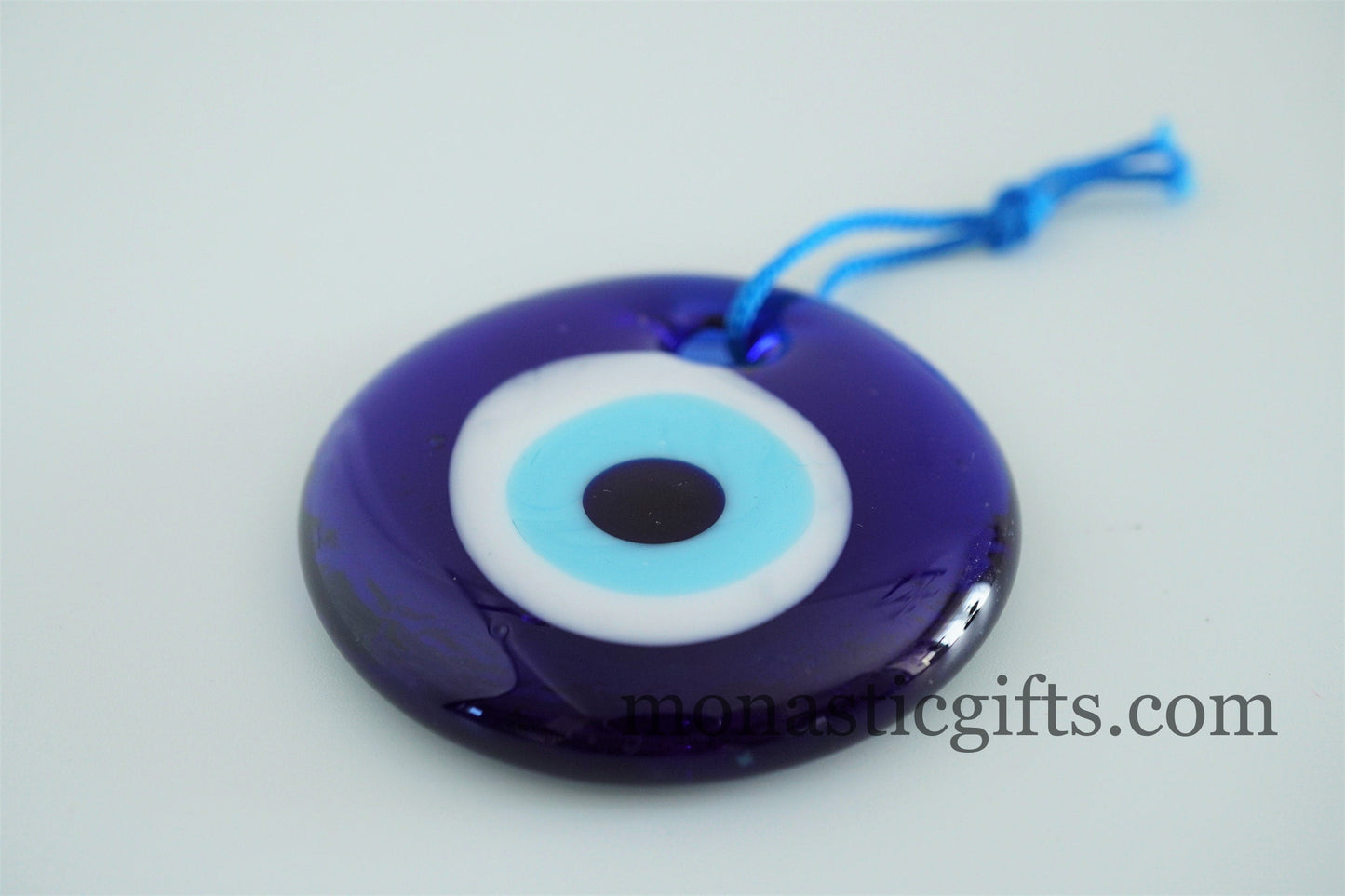 Blue evil eye glass 2Pcs 5.5 cm - evil eye - glass Greek evil eye-Turkish nazar boncuk a perfect Idea for Gifts Home Decor 2 pieces