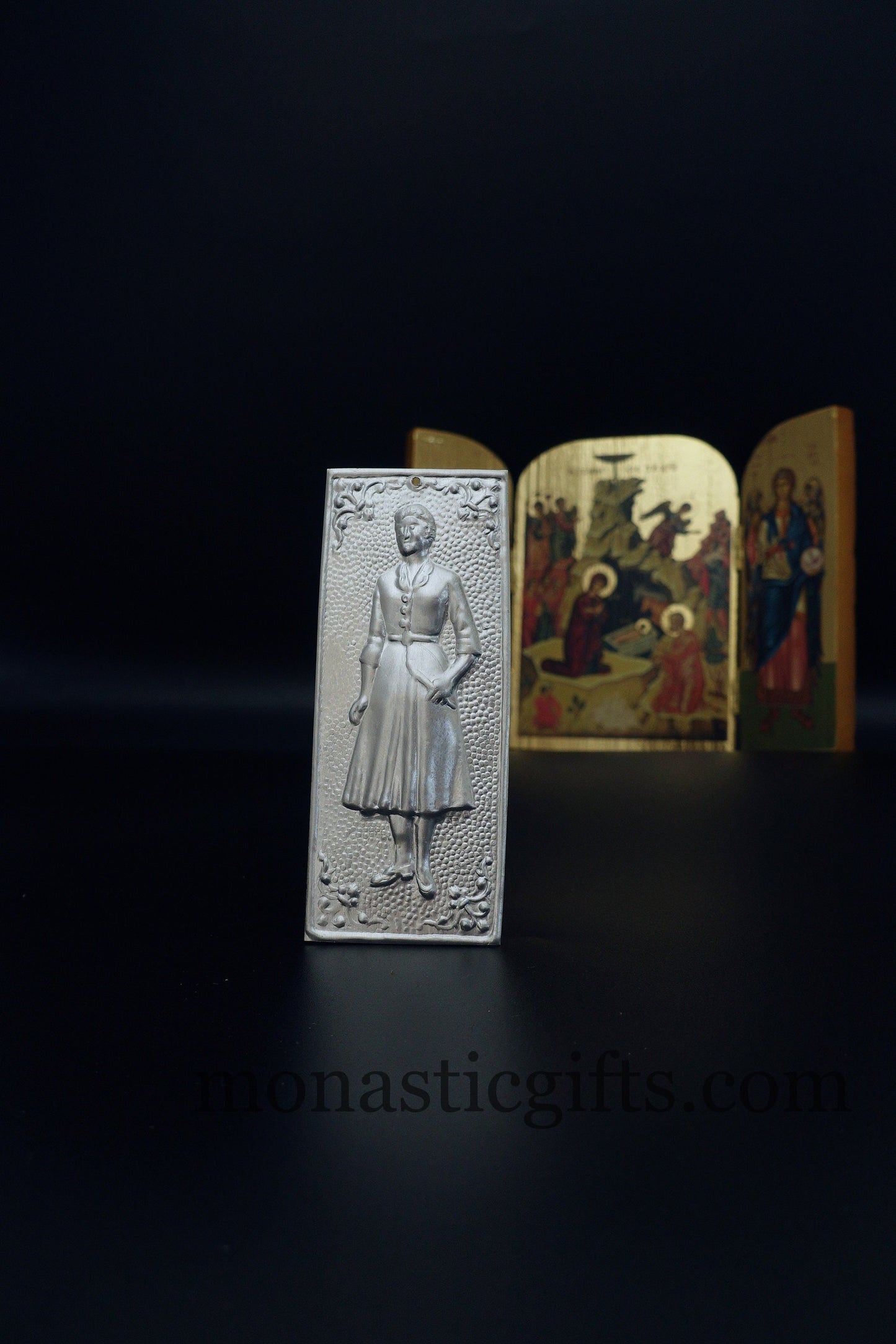 tama votive offering "Woman" votive, Byzantine Greek Eastern Orthodox Promise Icon, Ex Voto