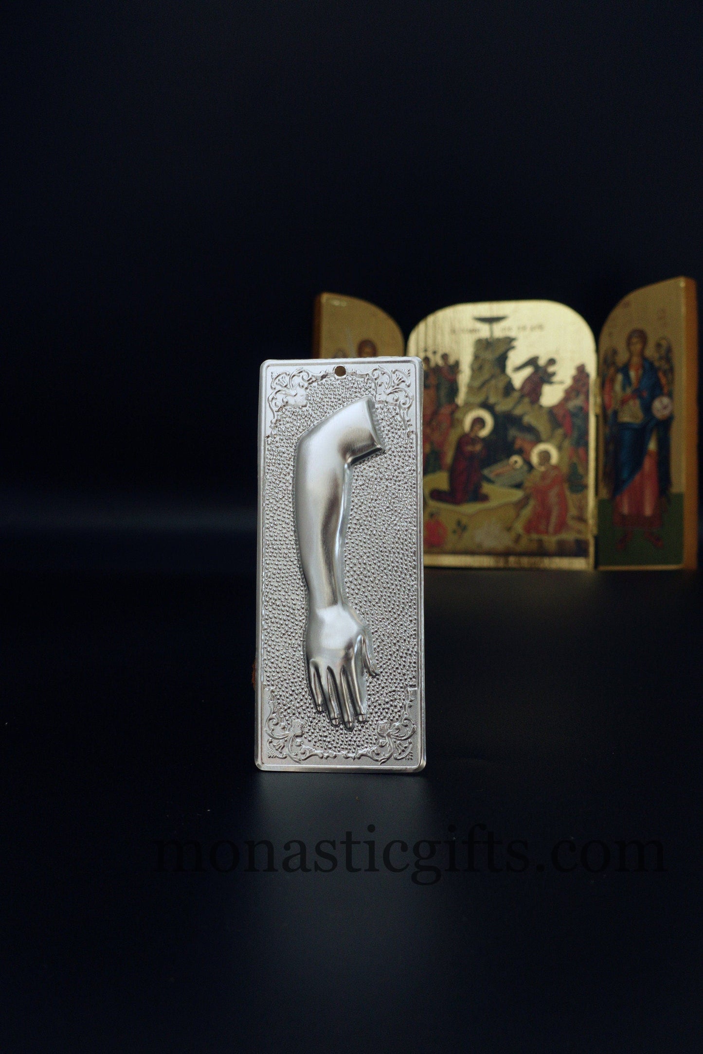 tama votive offering "Right Arm" votive, Byzantine Greek Eastern Orthodox Promise Icon, Ex Voto