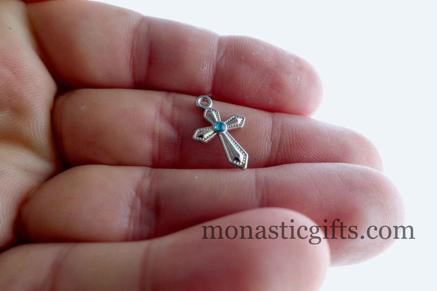 Tiny Cross Charm 5pcs - Orthodox , Catholic, Byzantine Christian amazing idea to make orthodox Christians gifts