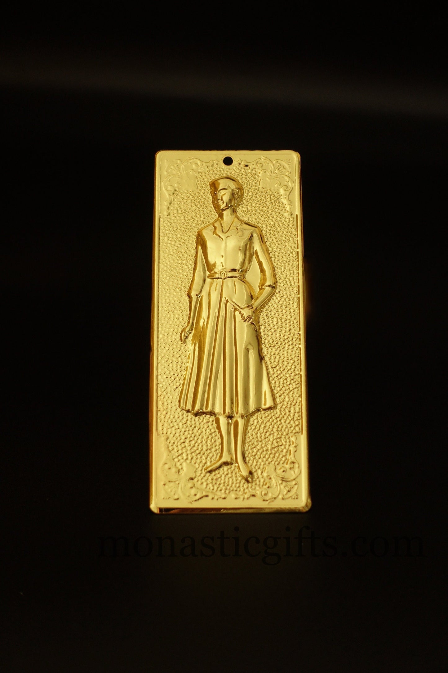 tama votive offering "Woman" Colored Gold votive, Byzantine Greek Eastern Orthodox Promise Icon, Ex Voto