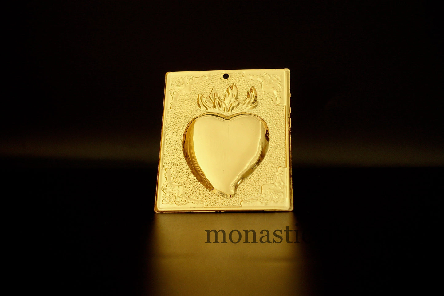 tama votive offering Heart Gold Colored votive, Byzantine Greek Eastern Orthodox Promise Icon, Ex Voto