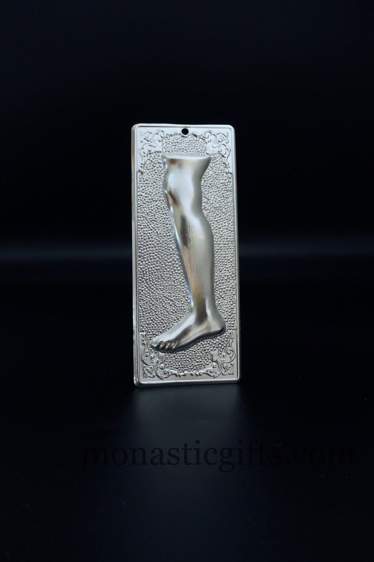 tama votive offering "Left Leg" votive, Byzantine Greek Eastern Orthodox Promise Icon, Ex Voto