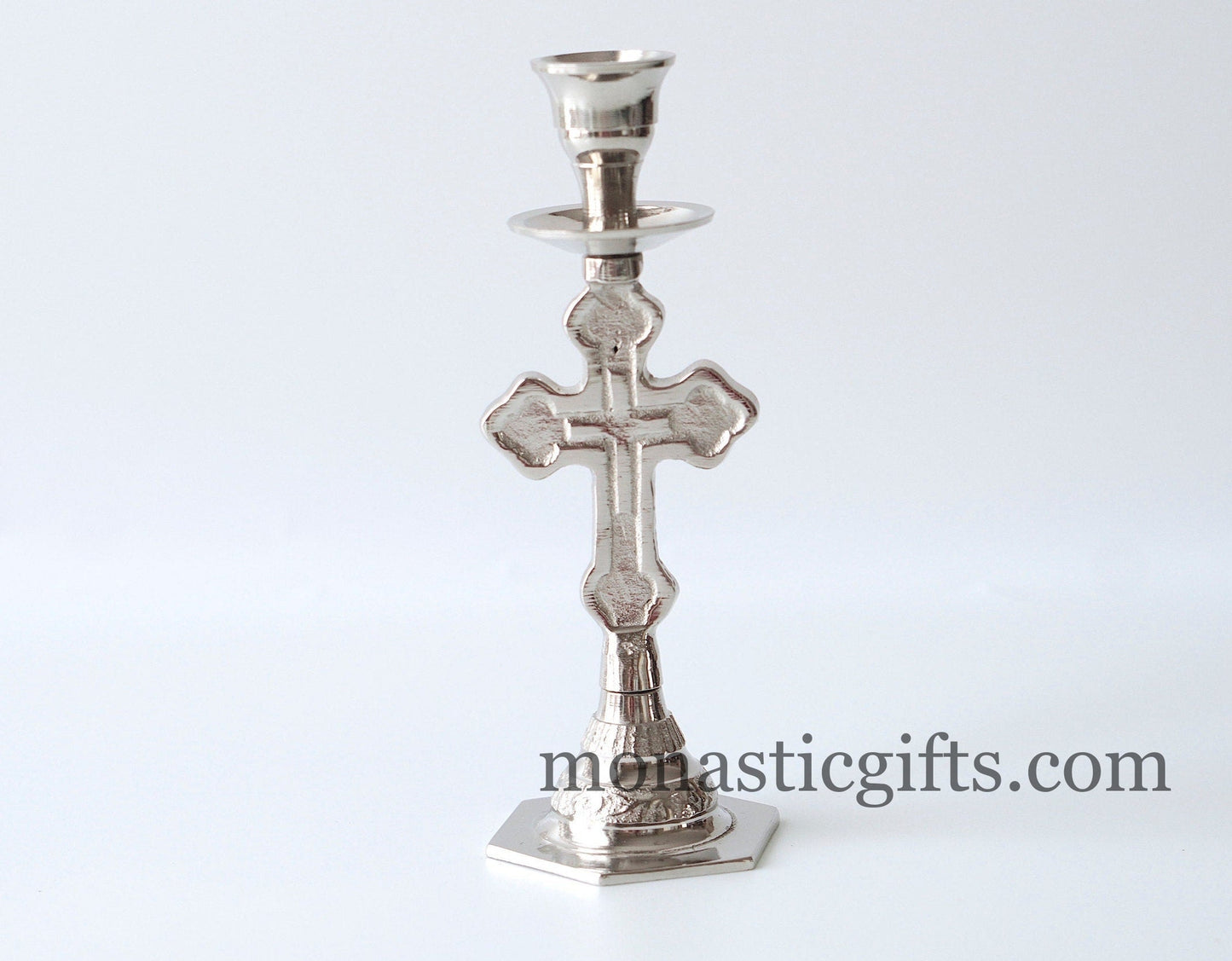 Curved Candlestick Candle Holder with cross Hand made candle holder 100% Authentic beatiful candle holder a perfect Christian Gift