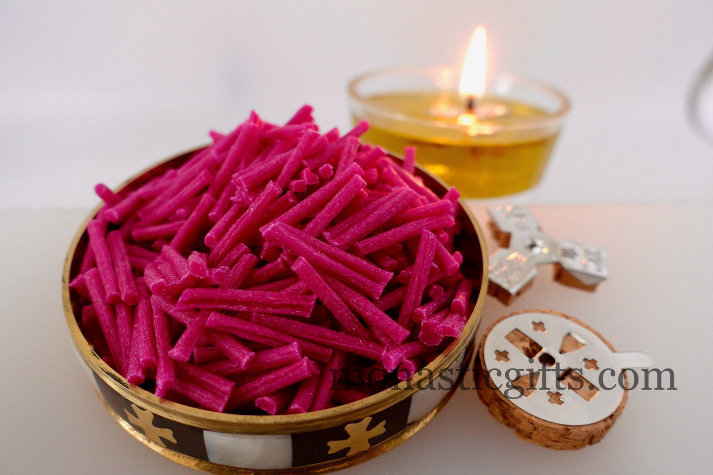 Parafin Wicks with 2 corks floats (Triangular and round) For Vigil Oil Lamps (Approx 400pcs) plus a gift Cork Float