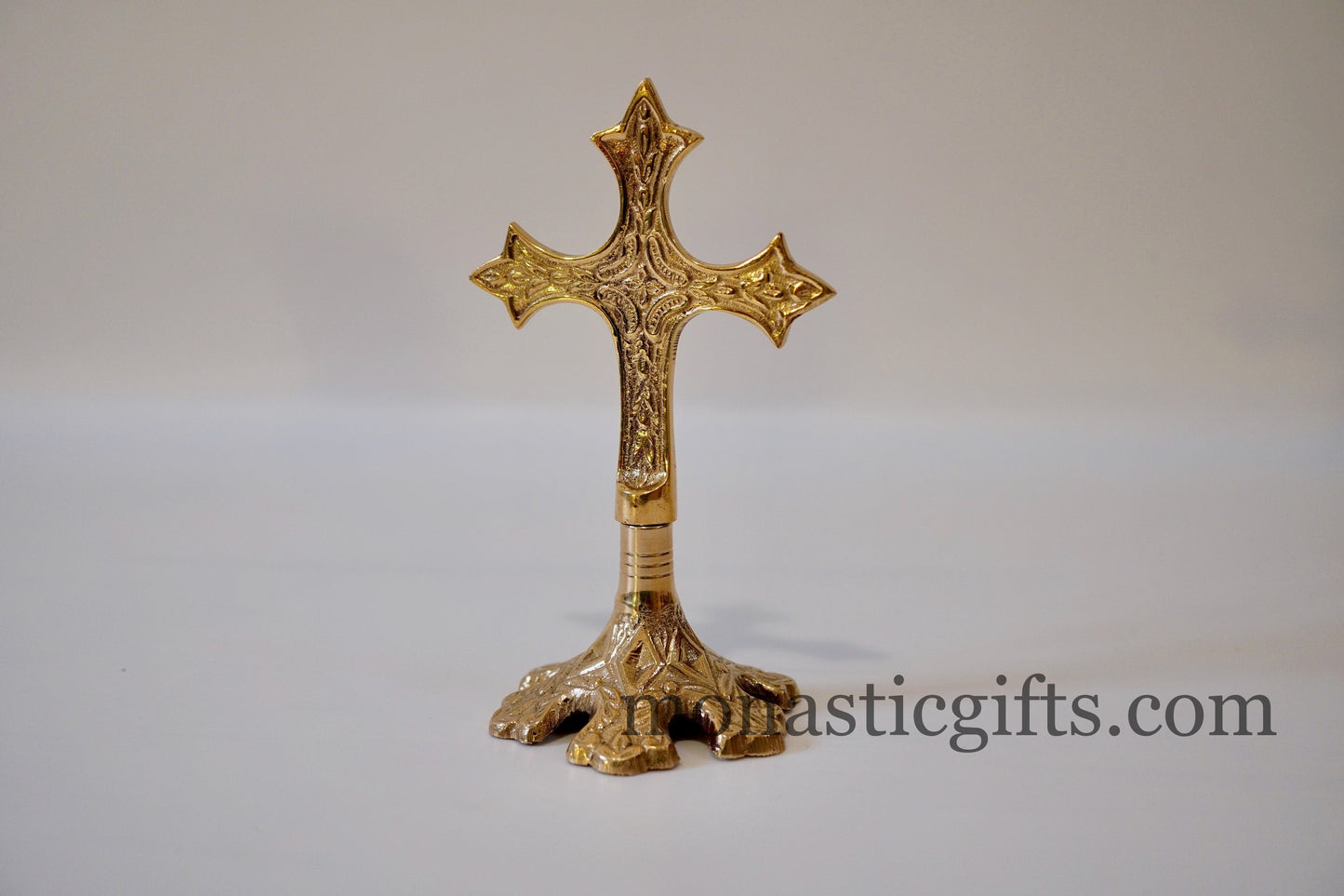 Standing Cross Altar Carved brass - Croce da altare Home Decor a perfect Christian Gift