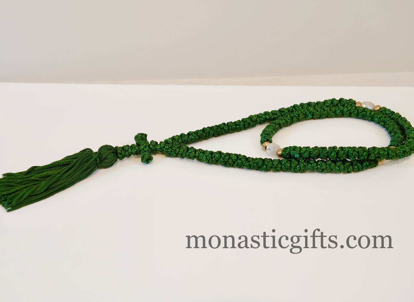 Orthodox Green Prayer Rope 100 knots - Rosary 100 Knots - Rosario - Komboskini - Rosenkranz