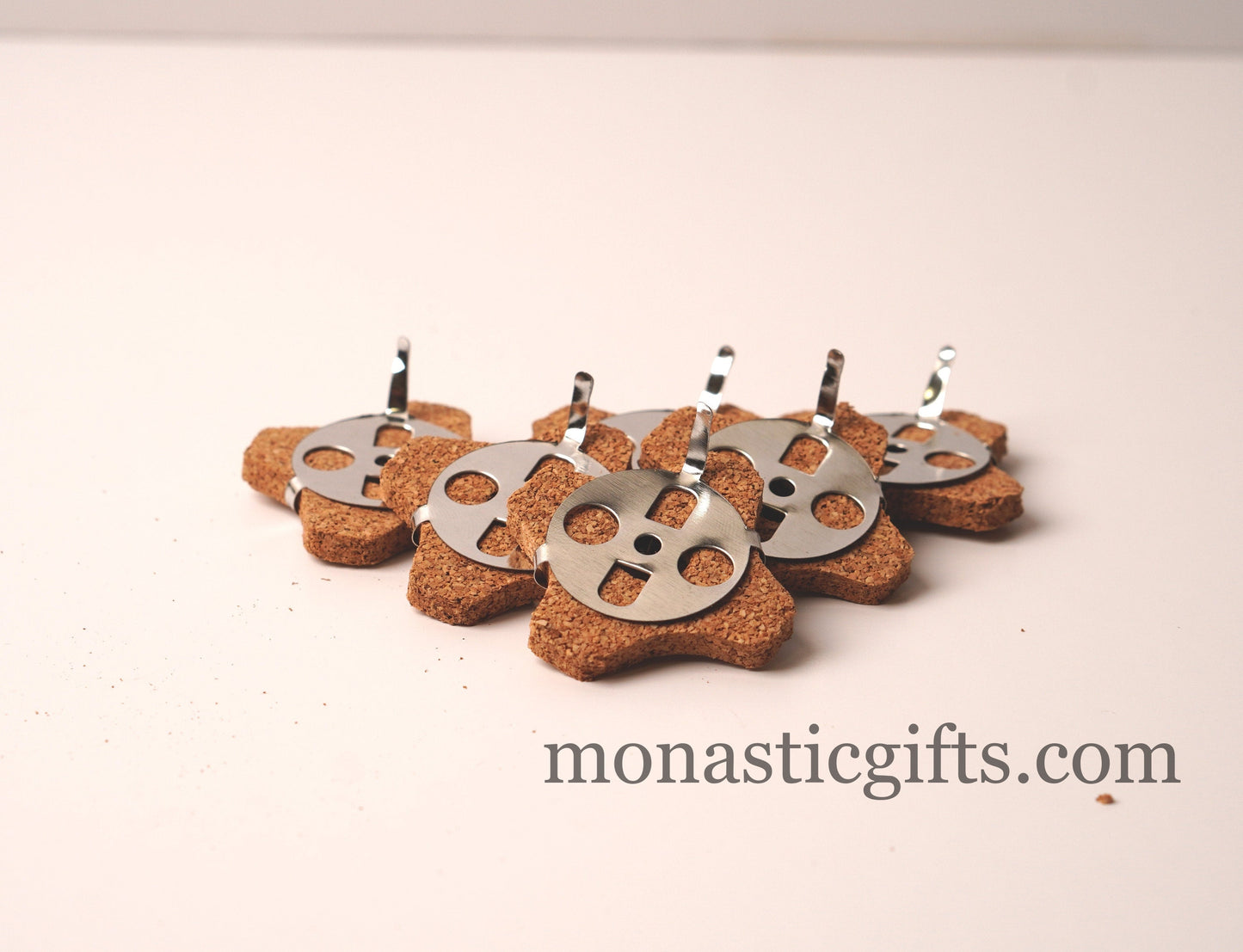 Triangular Cork Float with Handle For Vigil Lamps 4 Pieces HandMade (100% natural Cork)