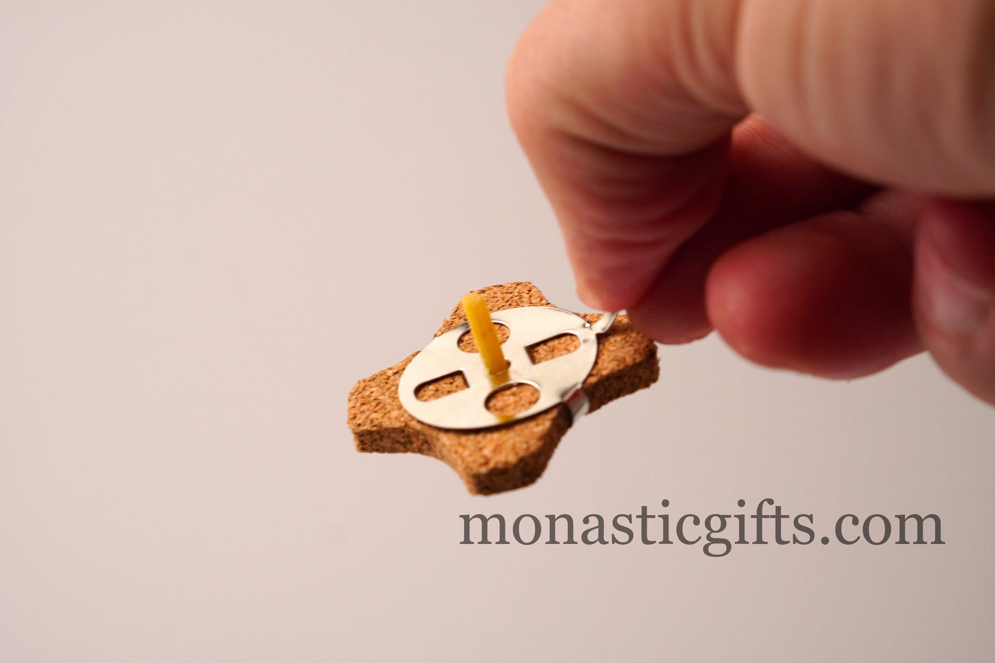 Triangular Cork Float with Handle For Vigil Lamps 4 Pieces HandMade (100% natural Cork)