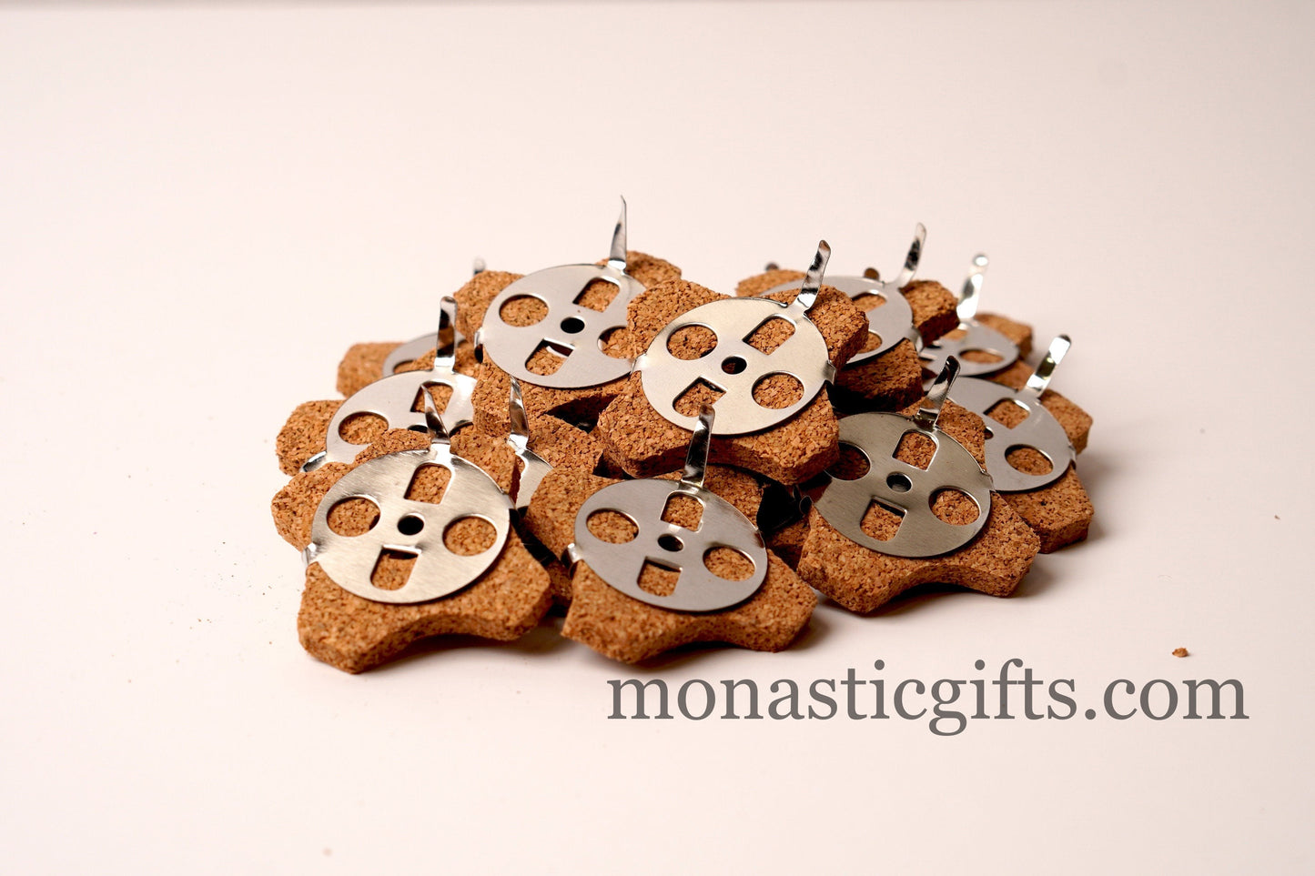Triangular Cork Float with Handle For Vigil Lamps 4 Pieces HandMade (100% natural Cork)