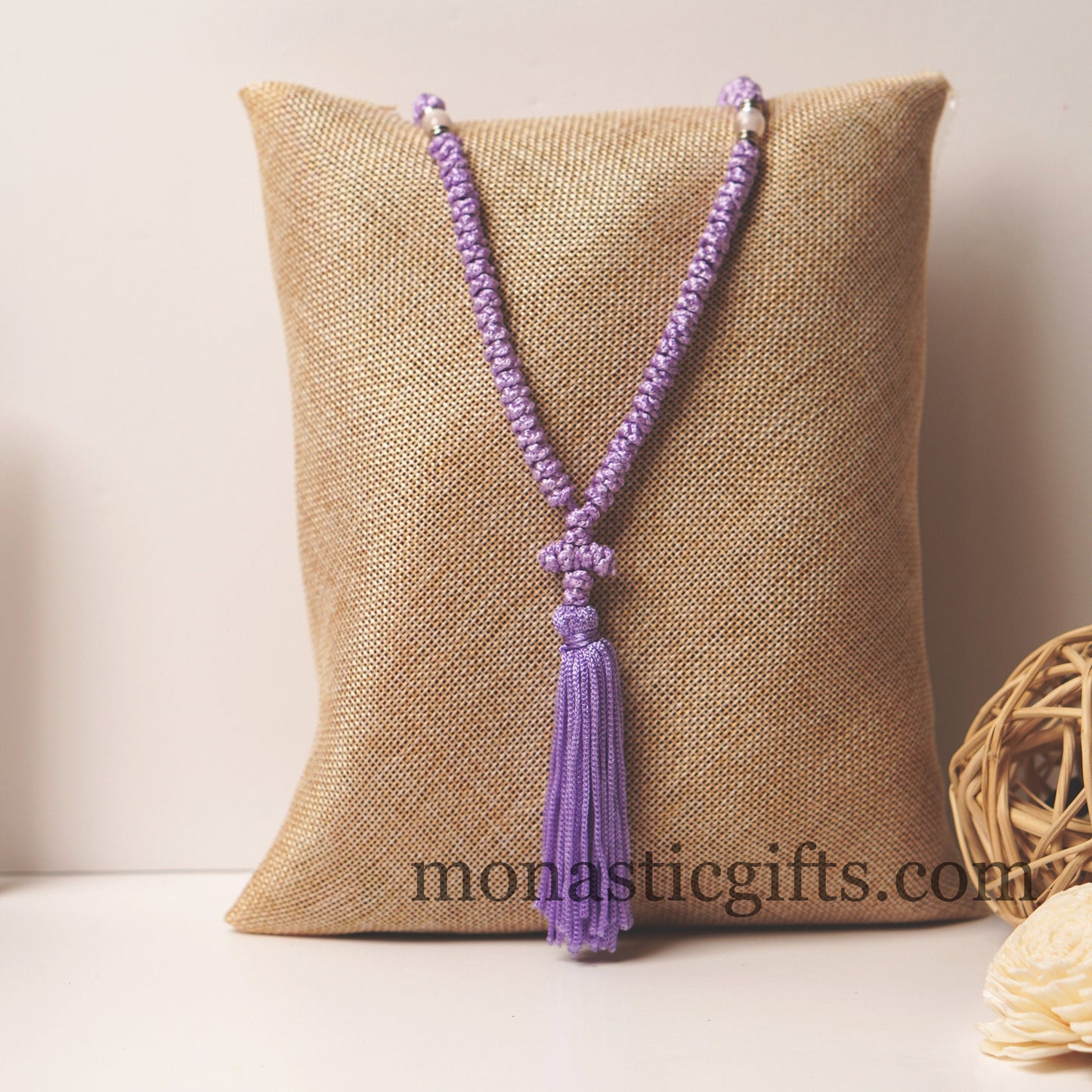 Orthodox Purple Prayer Rope 100 knots - Rosary 100 Knots - Rosario - Komboskini - Rosenkranz