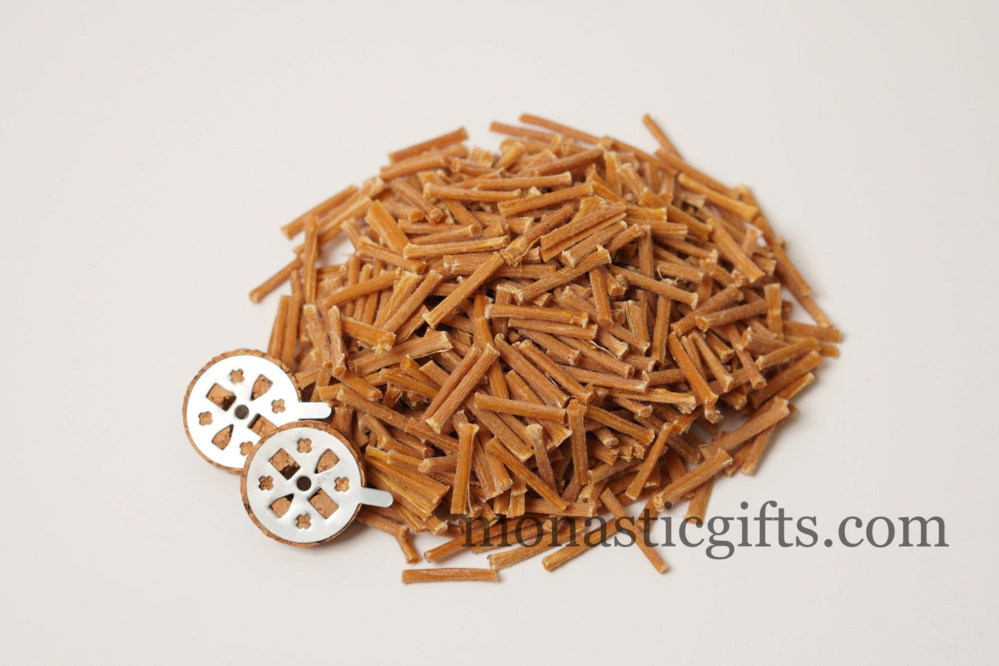 Organic Beeswax Wicks from Dark Wax (rare-100%natural-High Quality wax) For Vigil Oil Lamps (40 gr Approx 380pcs) plus a gift 2 Cork Float