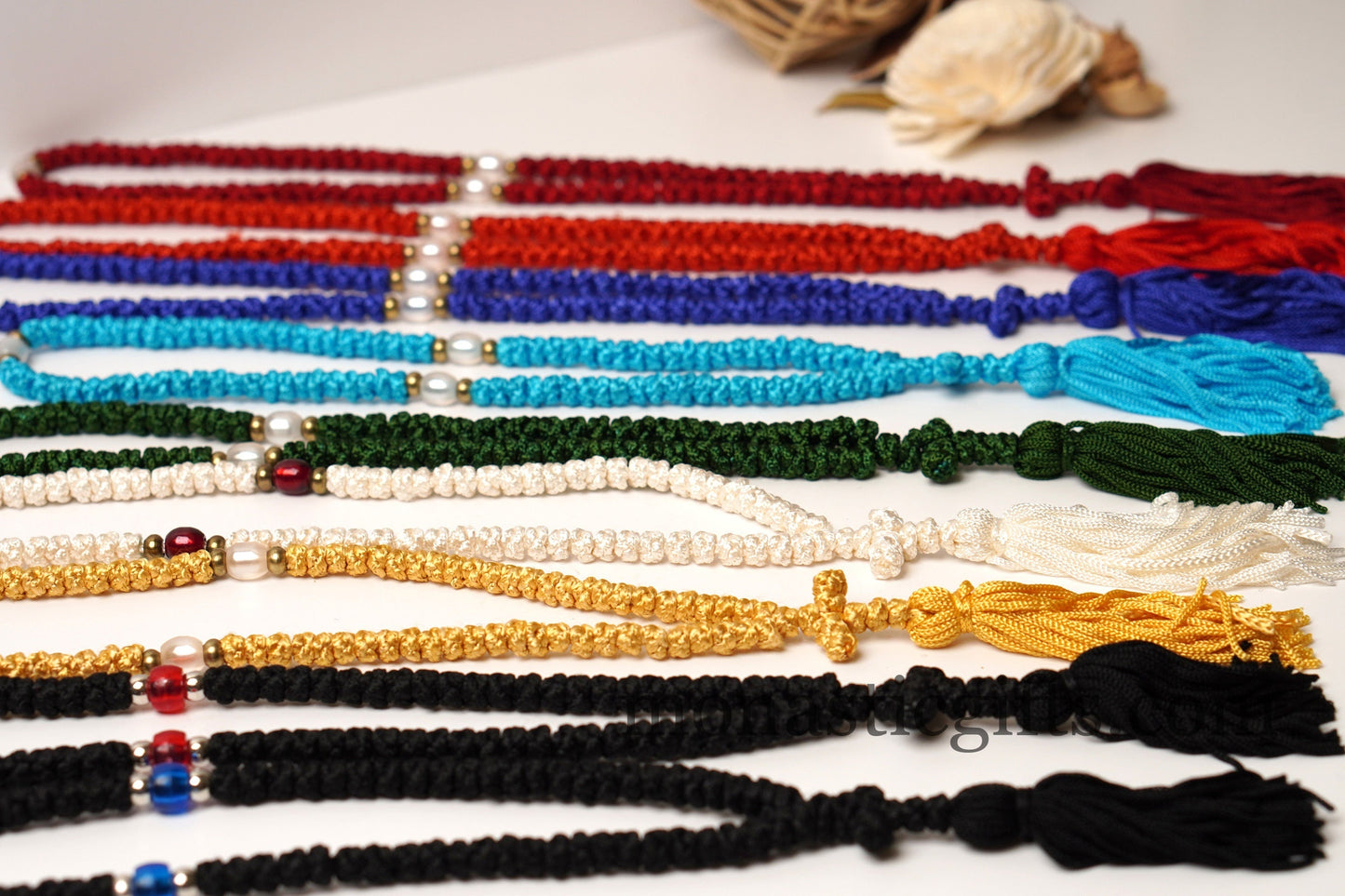 Orthodox Blue Prayer Rope 100 knots - Rosary 100 Knots - Rosario - Komboskini - Rosenkranz