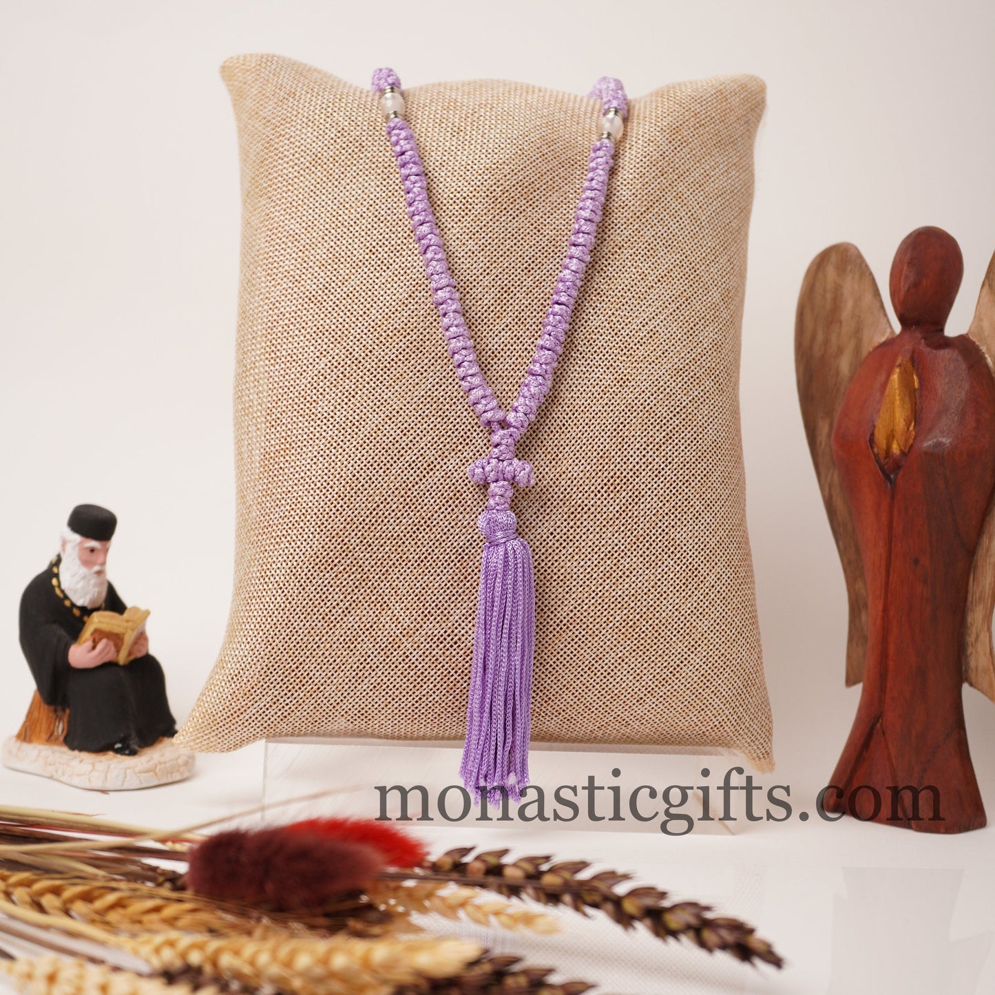 Orthodox Purple Prayer Rope 100 knots - Rosary 100 Knots - Rosario - Komboskini - Rosenkranz
