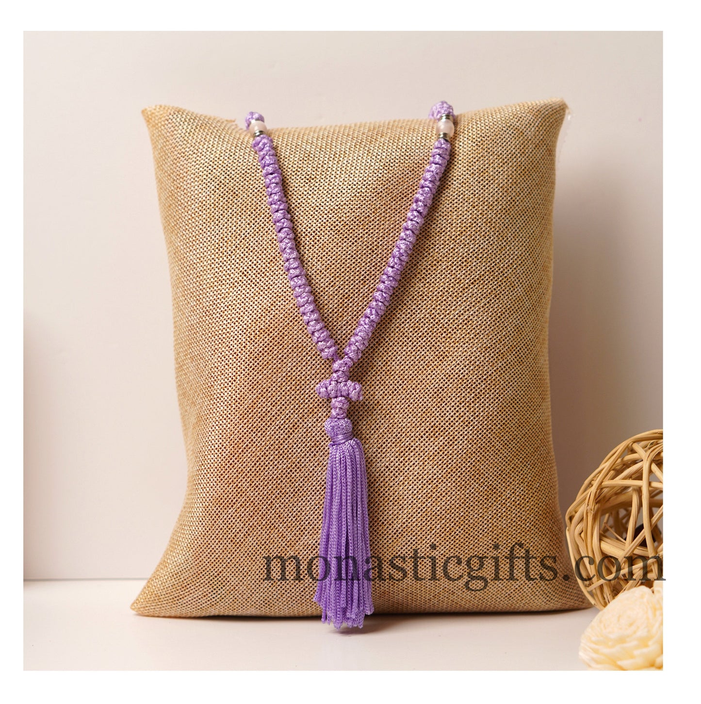 Orthodox Dark Purple Prayer Rope 100 knots - Rosary 100 Knots - Rosario - Komboskini - Rosenkranz