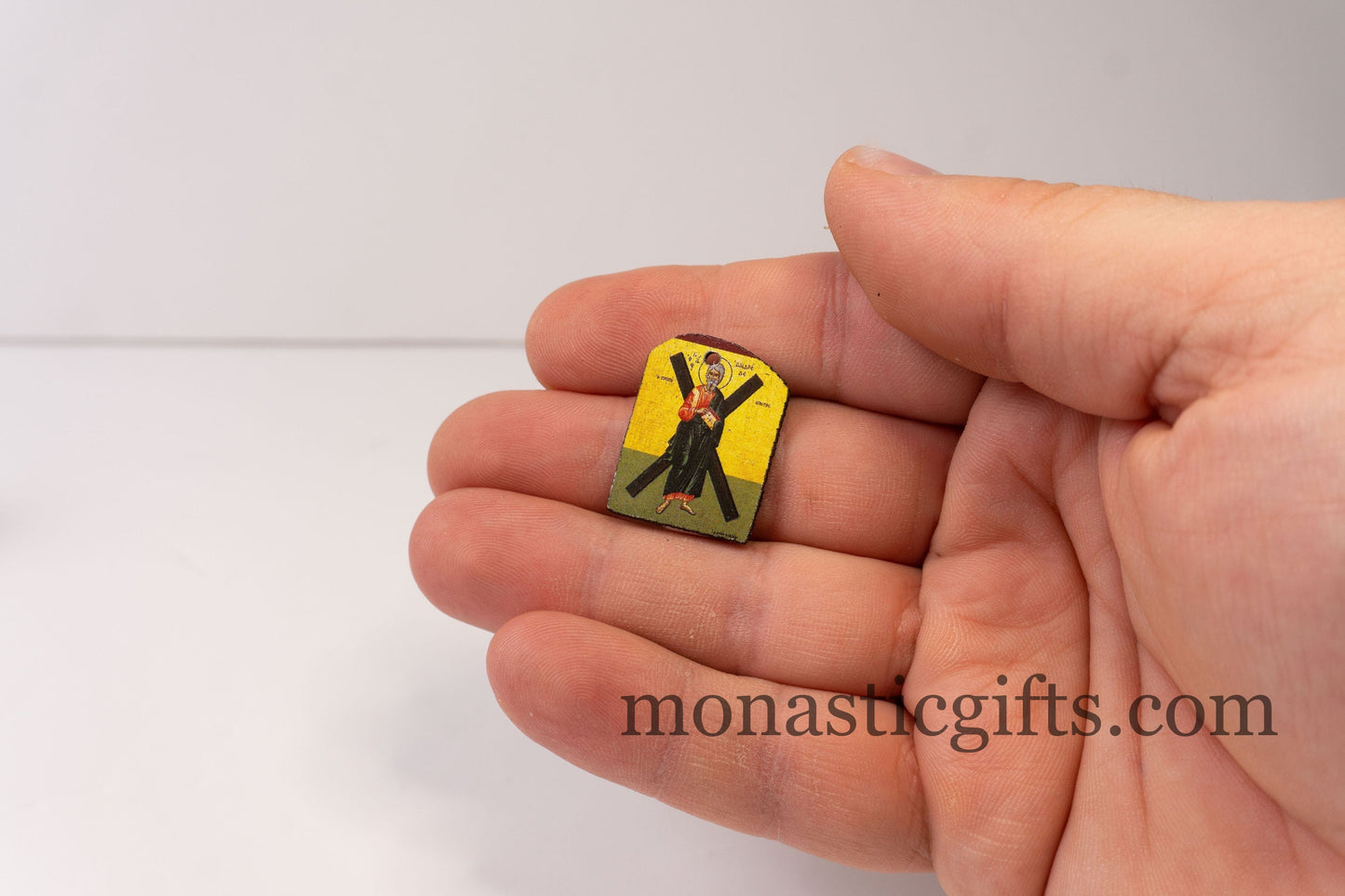 Tiny icon with Saint Andrew (Ανδρεας) 3pcs Byzantine Christian Tiny Orthodox Icon amazing idea to make orthodox Christians gifts