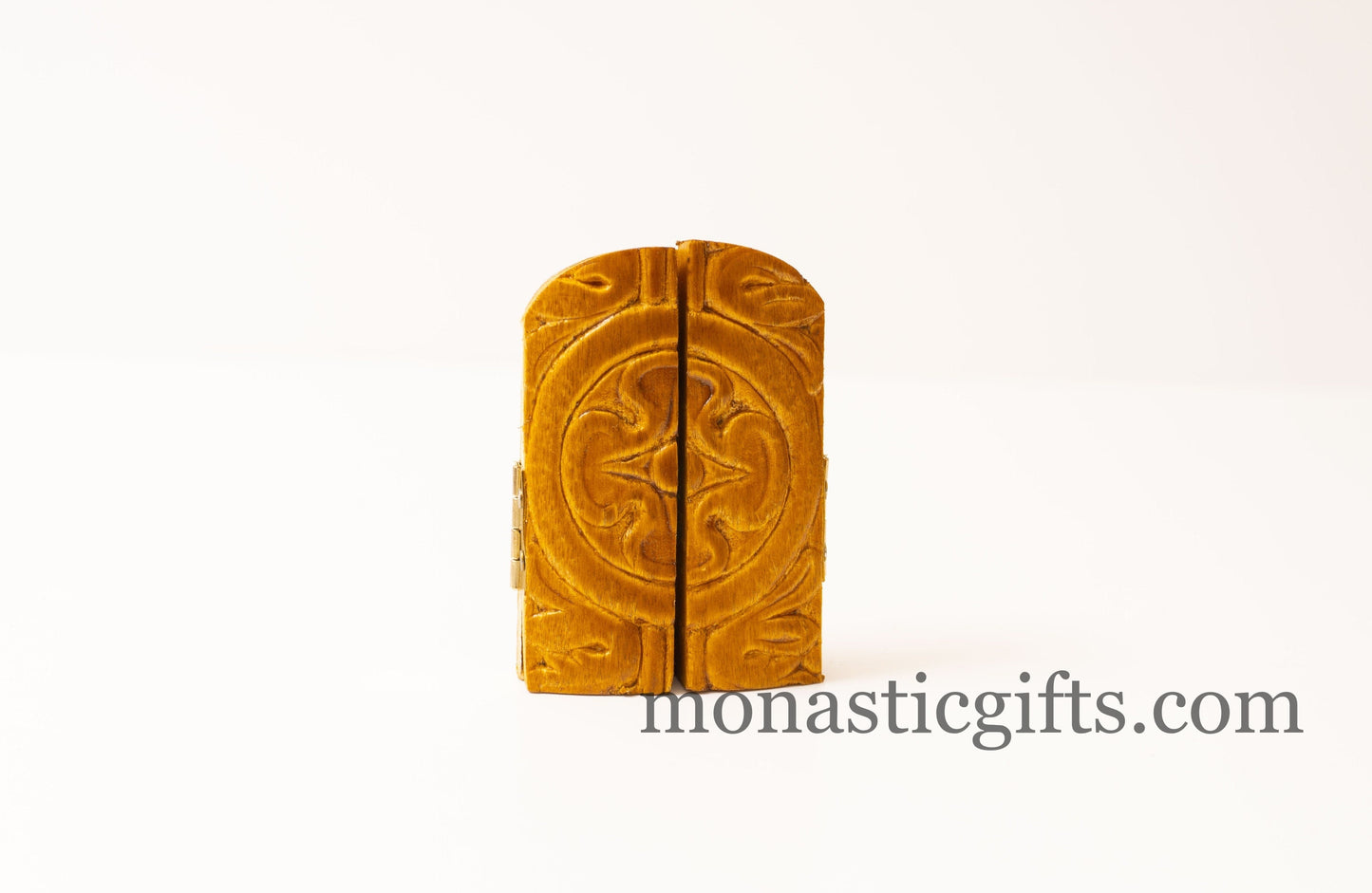 Triptych small wooden Icon with Virgin Mary (Theotokos) and Archangels, Greek Orthodox Icon , Home Decor,Orthodox Gift