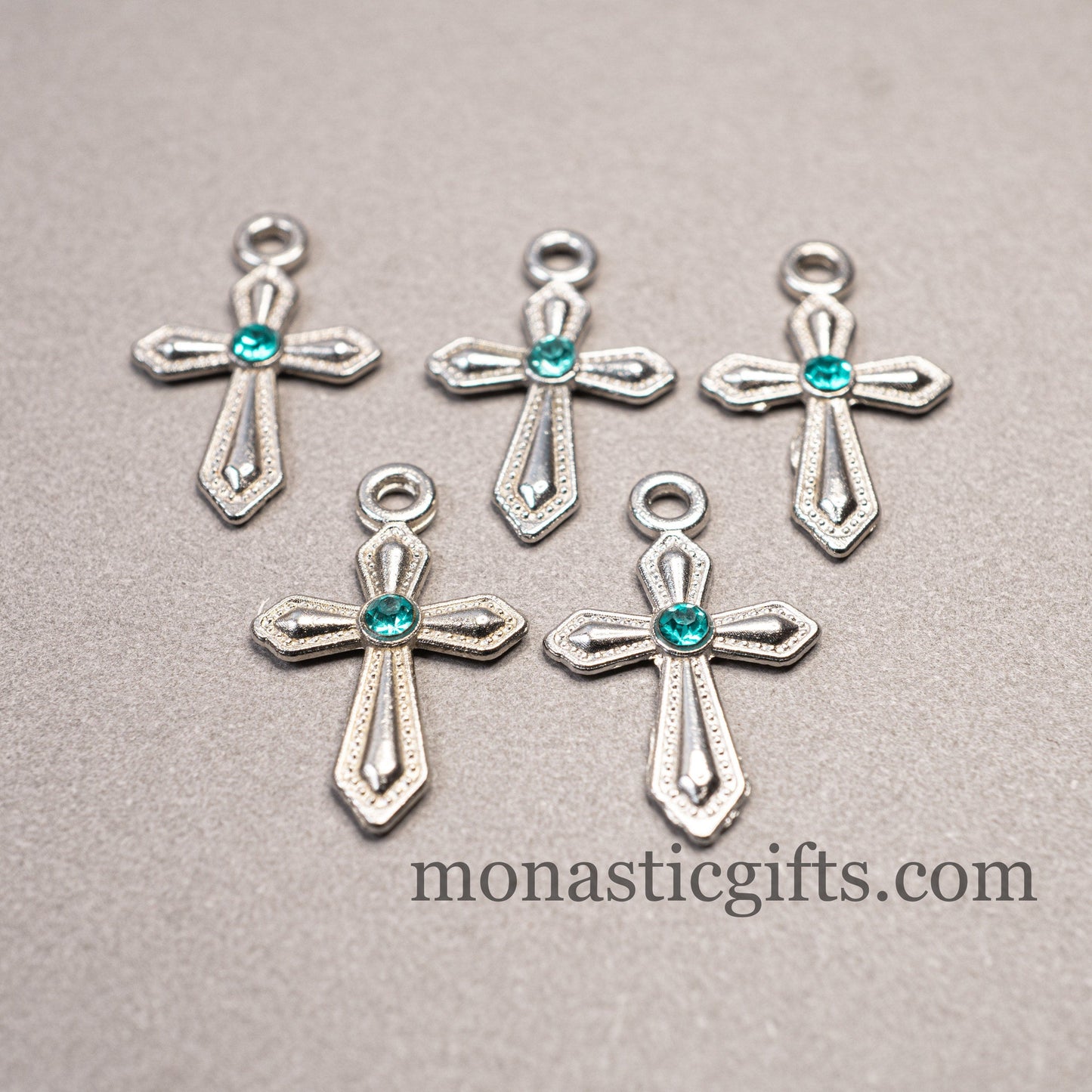 Tiny Cross Charm 5pcs - Orthodox , Catholic, Byzantine Christian amazing idea to make orthodox Christians gifts