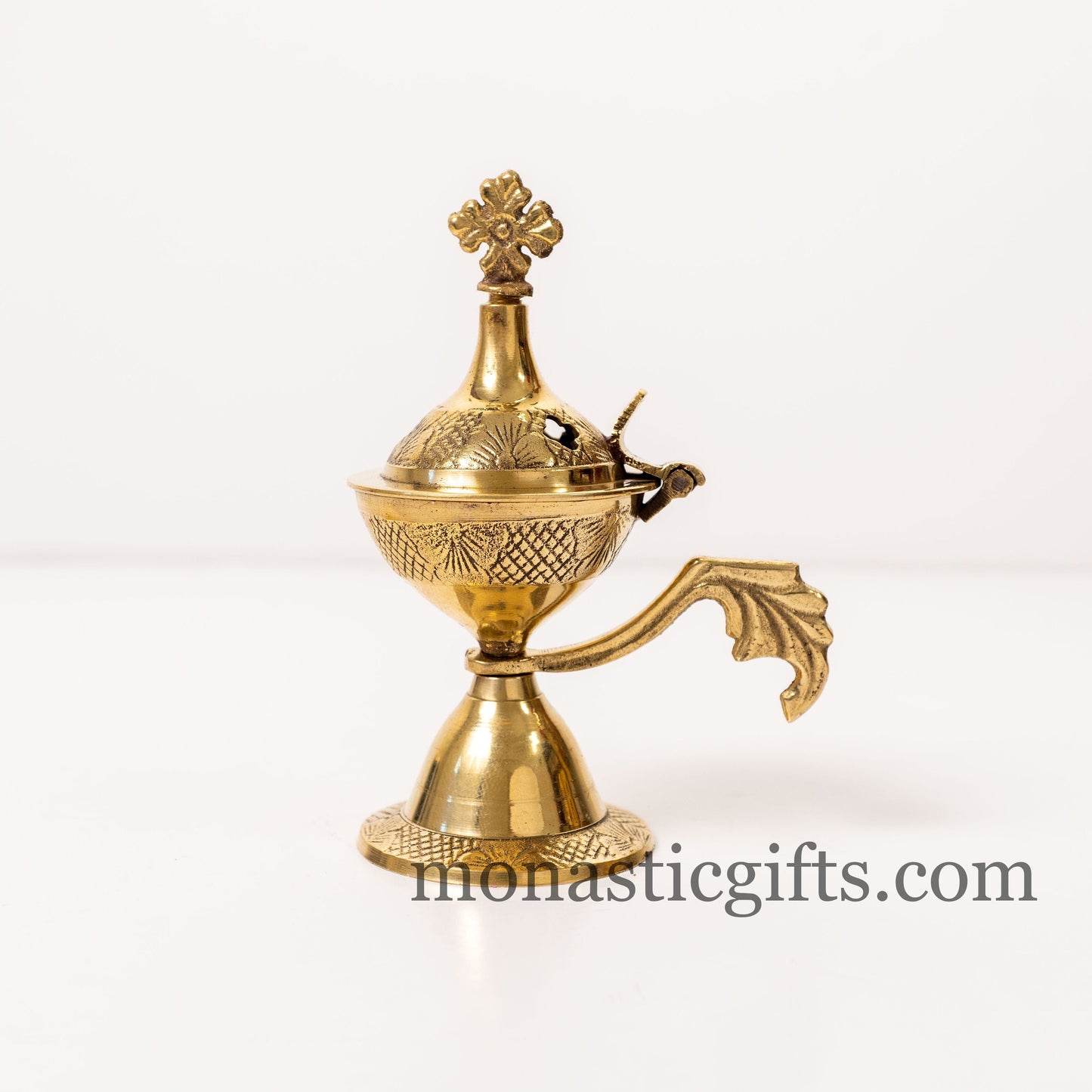 Small Brass Incense Burner , Handmade Burner with handle Christian Artefact With free Gifts