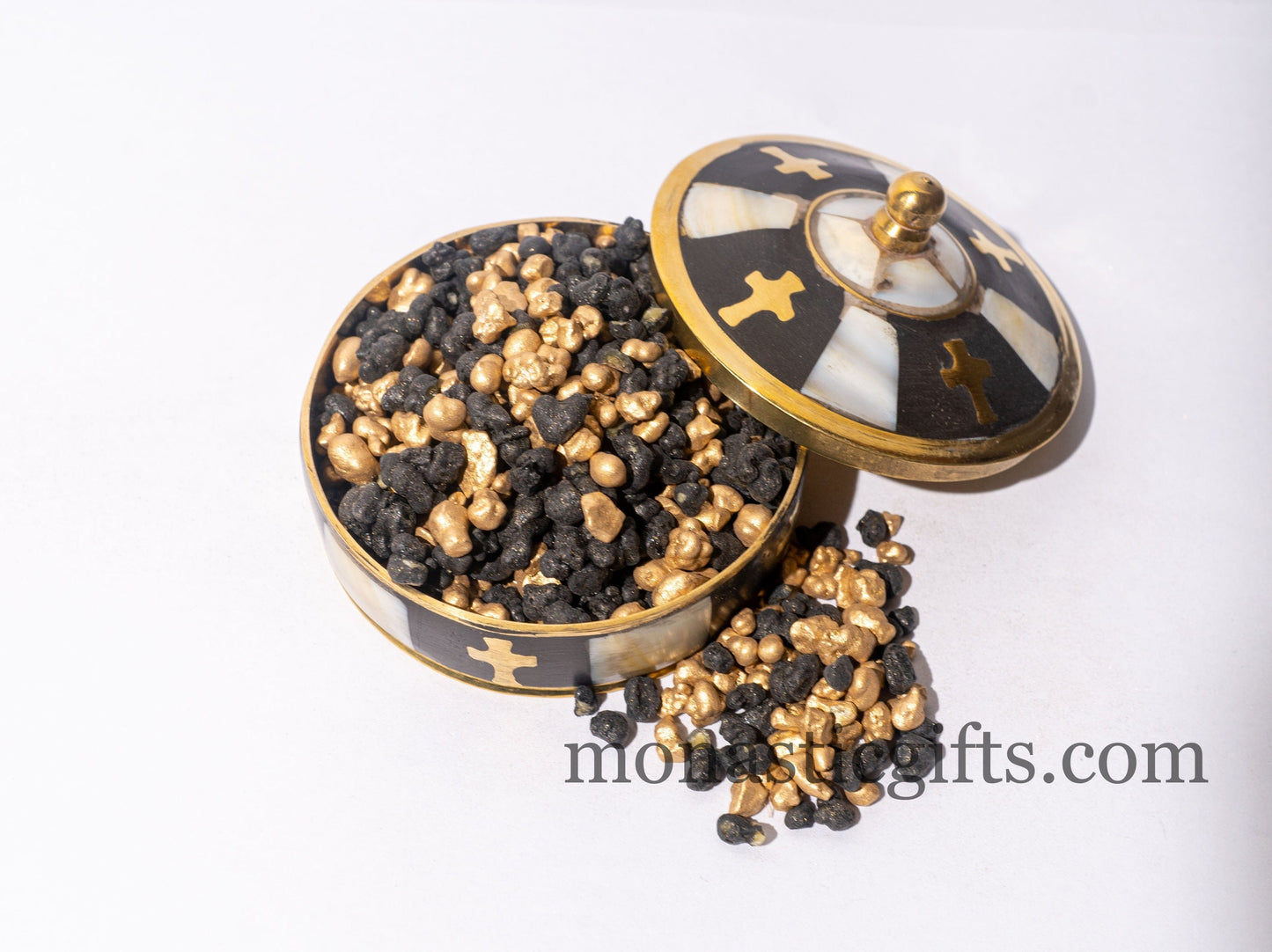 Catholic and Orthodox Original Incense Abbatial Resin Blend with Black and Golden Tears - Small/Medium Size - 42g/1.53oz