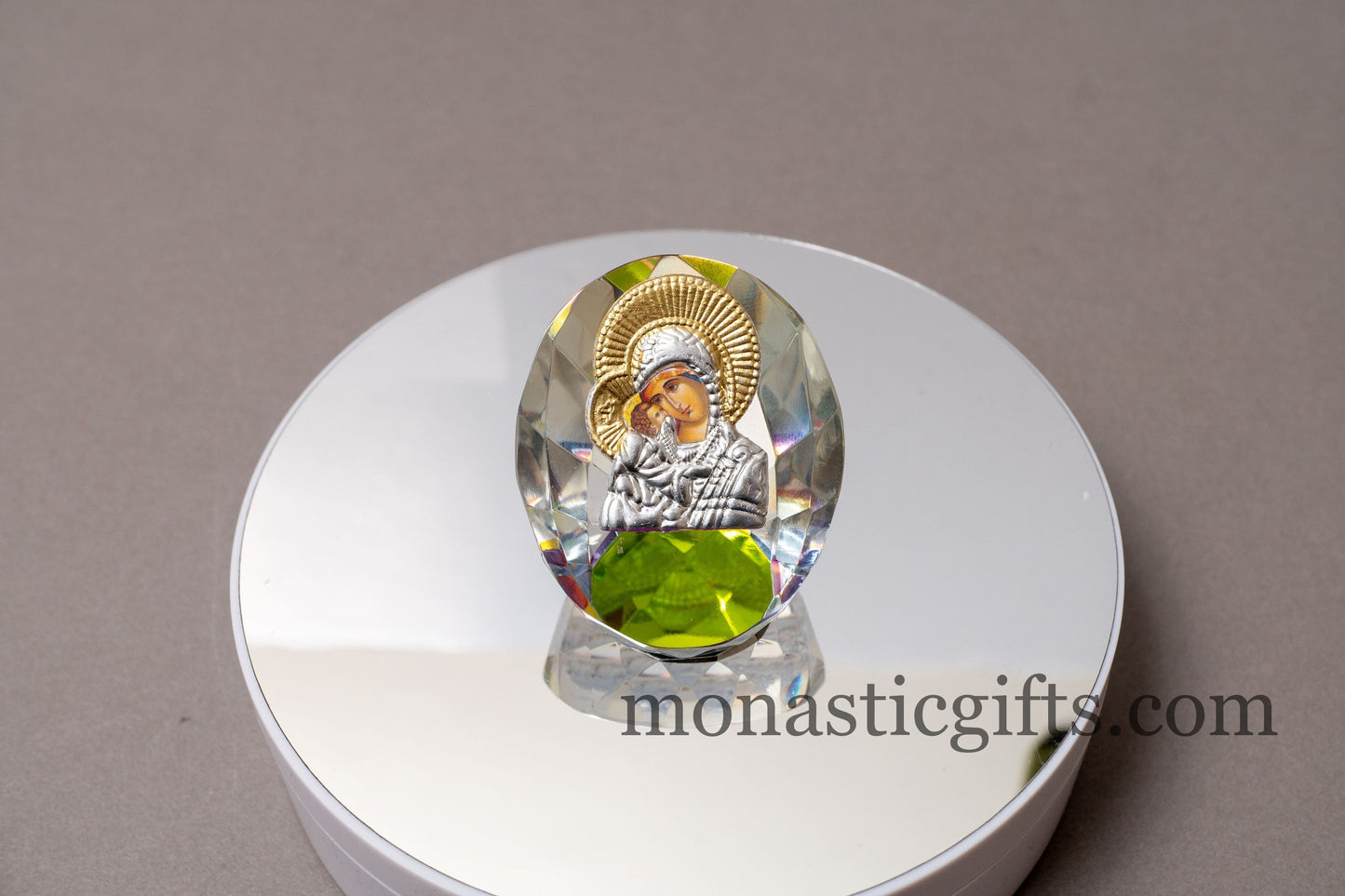 Virgin Mary Icon with Jesus on stained multicolor glass Religious Gifts, Baptism Gift, Religious Art, New Mother Orthodox Christian Gift