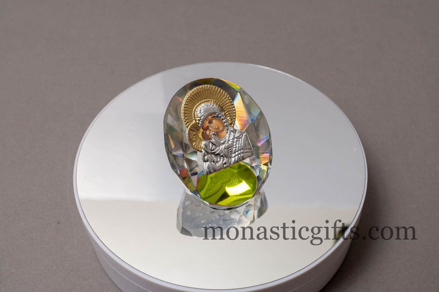 Virgin Mary Icon with Jesus on stained multicolor glass Religious Gifts, Baptism Gift, Religious Art, New Mother Orthodox Christian Gift