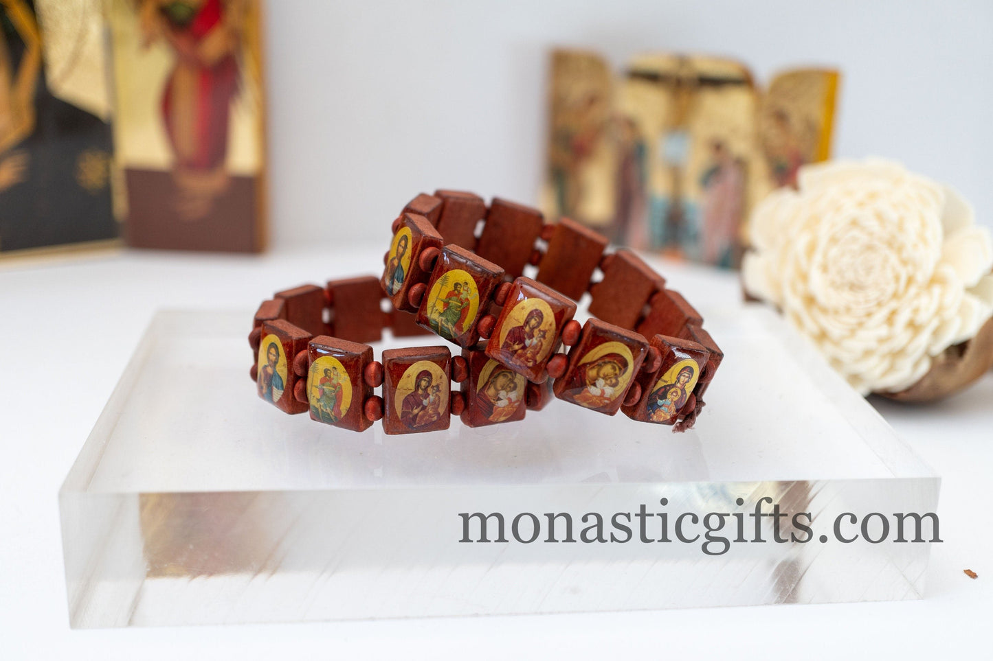 Holy Bracelet - Bracelet with Holy Icons , Gift of faith, hope, love and healing to someone you care about