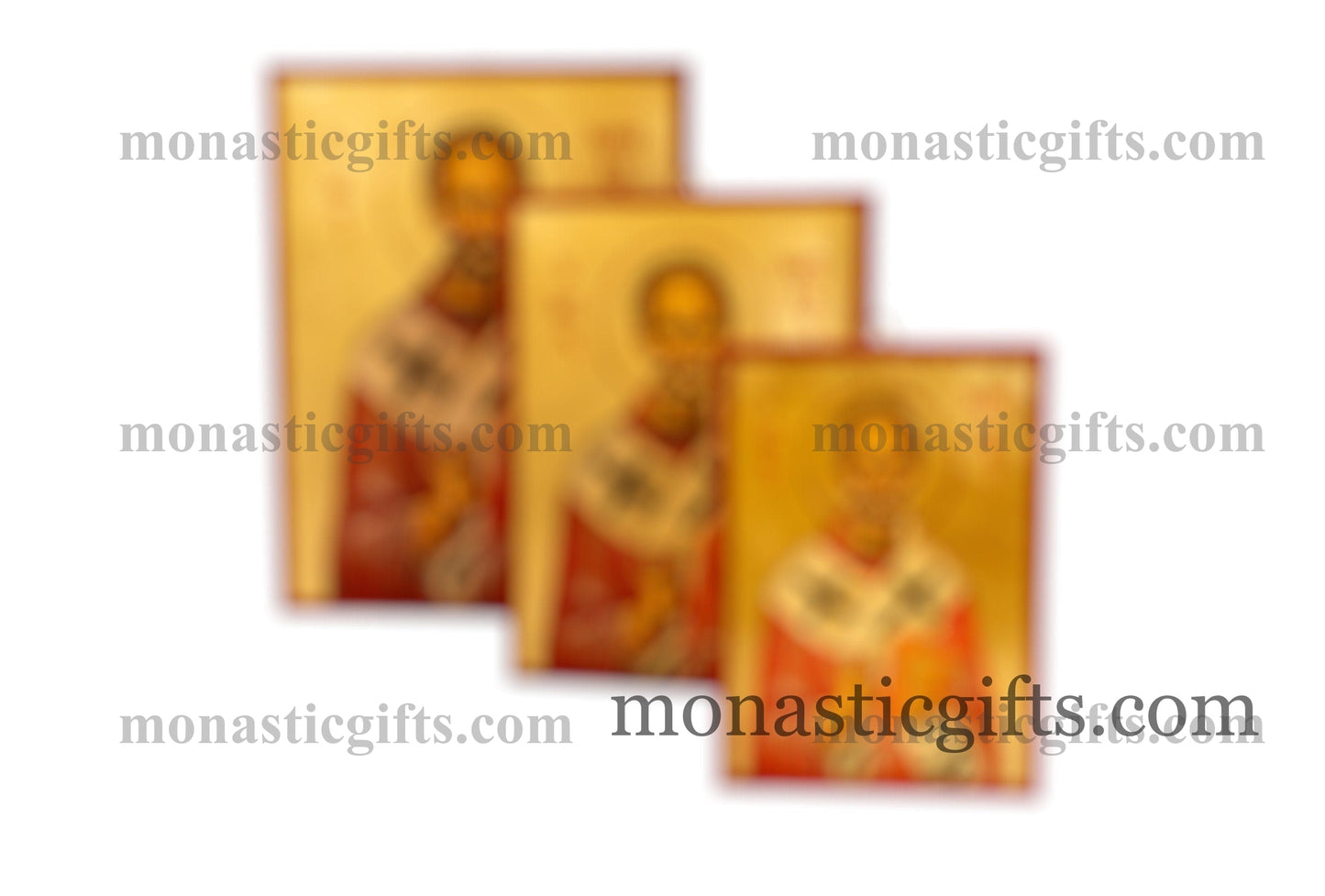 Saint Elisabet Byzantine Icon – Handmade Wooden Orthodox Icon on Gold Silk Canvas, Various Sizes