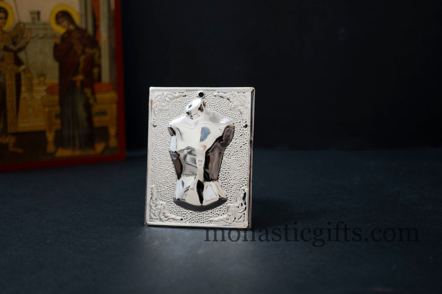 tama votive offering "Male chest" votive, Byzantine Greek Eastern Orthodox Promise Icon, Ex Voto
