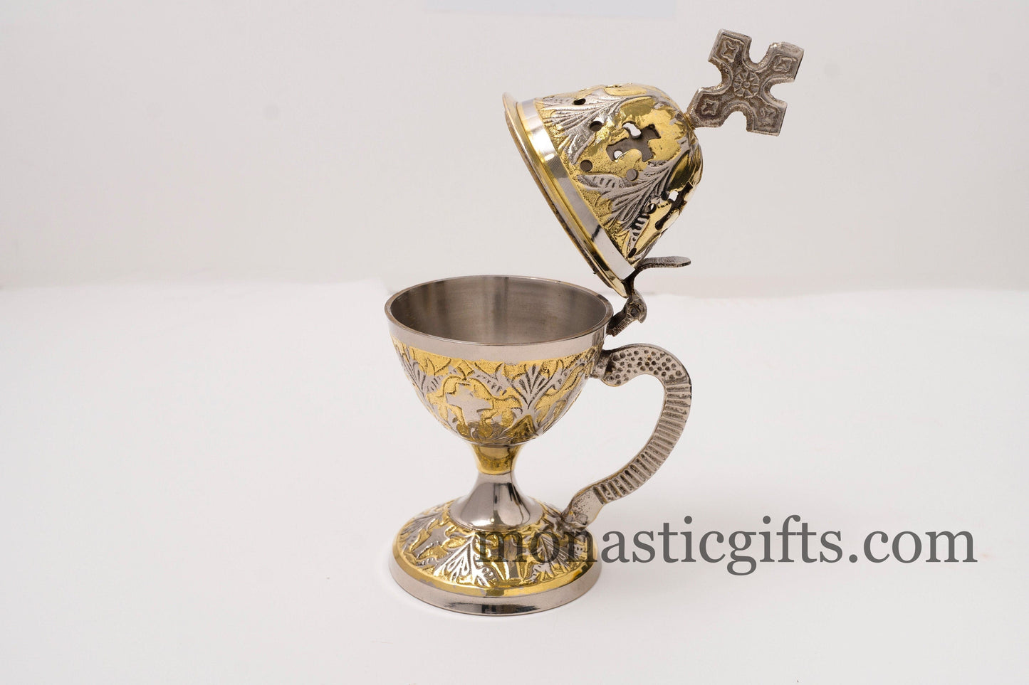 Incense Burner Handmade, Perfume burner with handle Christian Artefact With free Gifts