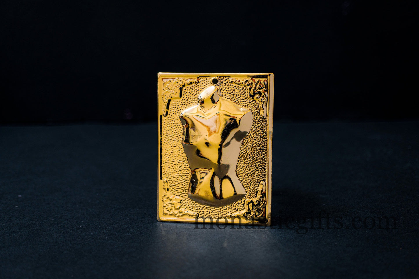 tama votive offering "Male chest" votive Gold Colored, Byzantine Greek Eastern Orthodox Promise Icon, Ex Voto