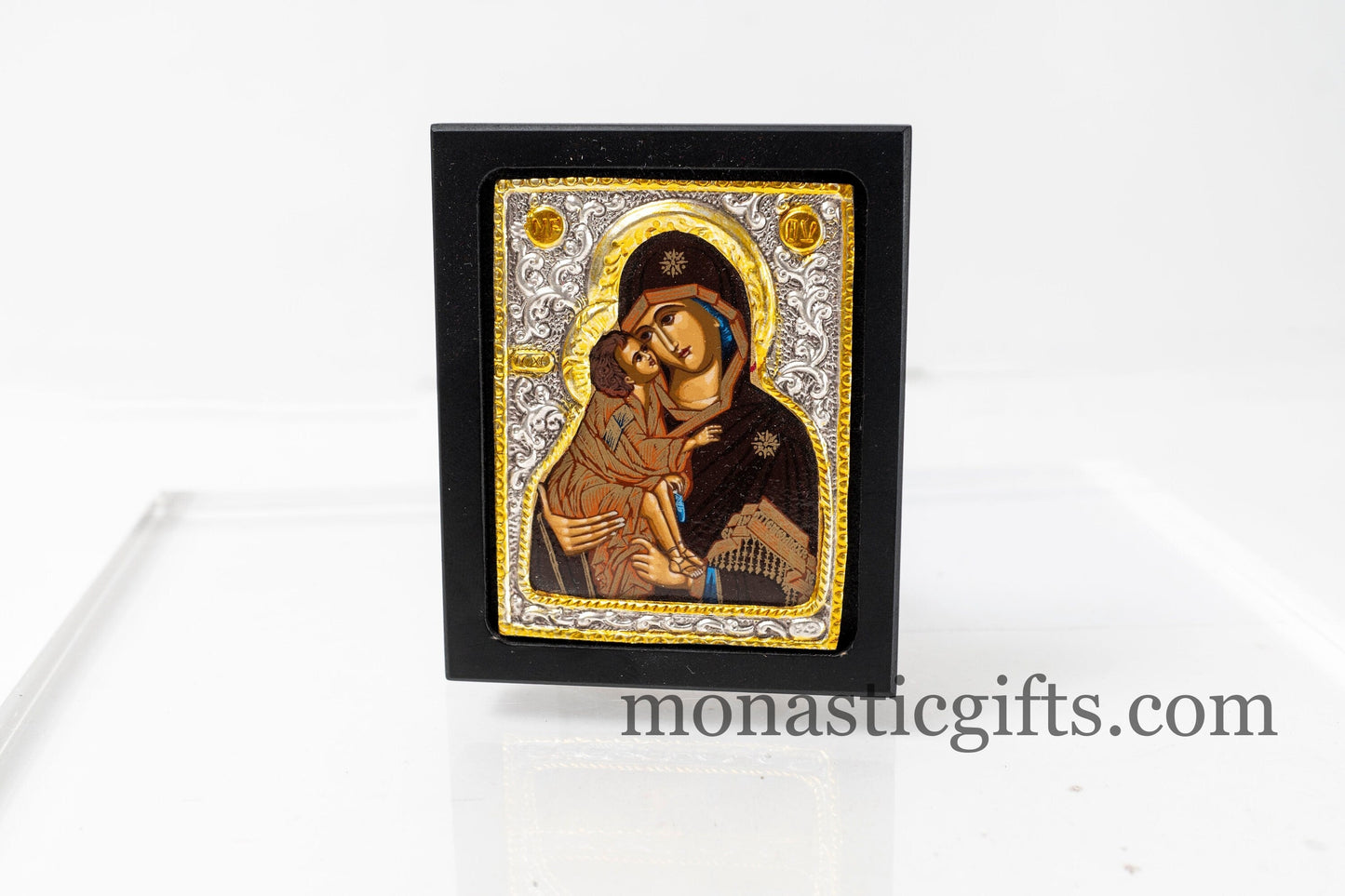 Amazing Icon With Virgin Mary Premium Silver (925) with plated Gold Details Encased in Luxurious Velvet Box,A Perfect Gift