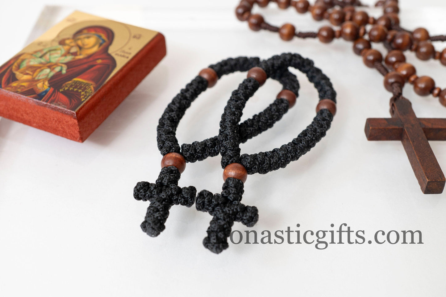 Authentic Greek Prayer Rope 33 Knots (1pcs) Hand Knotted in Pocket Size, Brojanice Mini Chotki .Perfect for your prayers Faith Gift