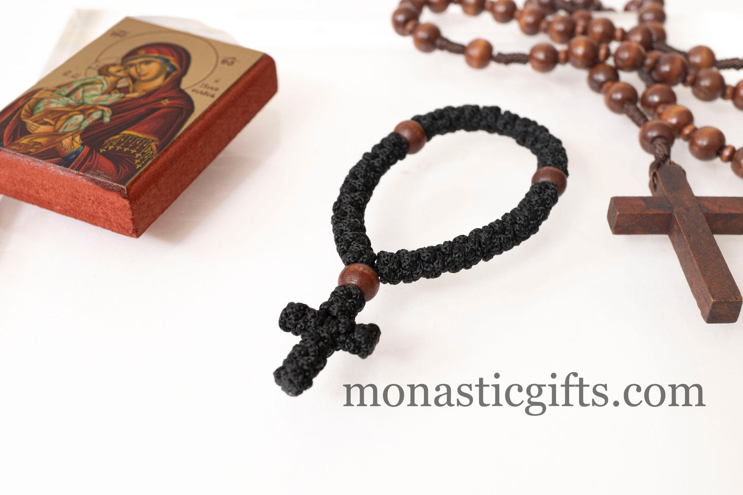 Authentic Greek Prayer Rope 33 Knots (1pcs) Hand Knotted in Pocket Size, Brojanice Mini Chotki .Perfect for your prayers Faith Gift