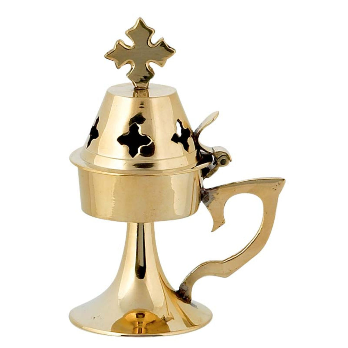 Small Polished Brass Orthodox Censer Handmade 11cm 4.33 Inch