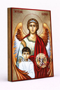 Τhe Guardian Angel of the Lord Byzantine Icon – Handmade Wooden Orthodox Icon on Gold Silk Canvas, Various Sizes