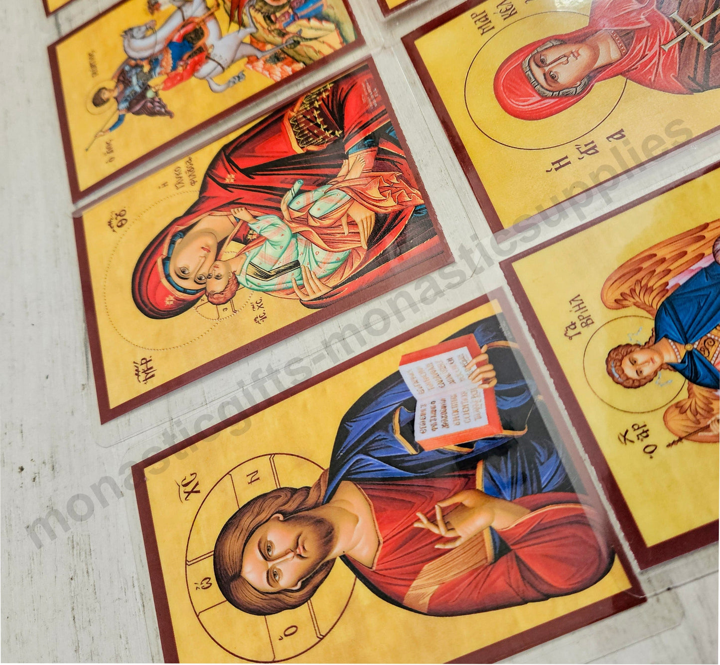 Christian Prayer Cards Set of 15 – Jesus Christ Virgin Mary Saints Laminated