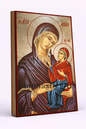 Saint Anne Byzantine Icon – Handmade Wooden Orthodox Icon on Gold Silk Canvas, Various Sizes