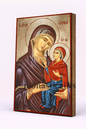 Saint Anne Byzantine Icon – Handmade Wooden Orthodox Icon on Gold Silk Canvas, Various Sizes